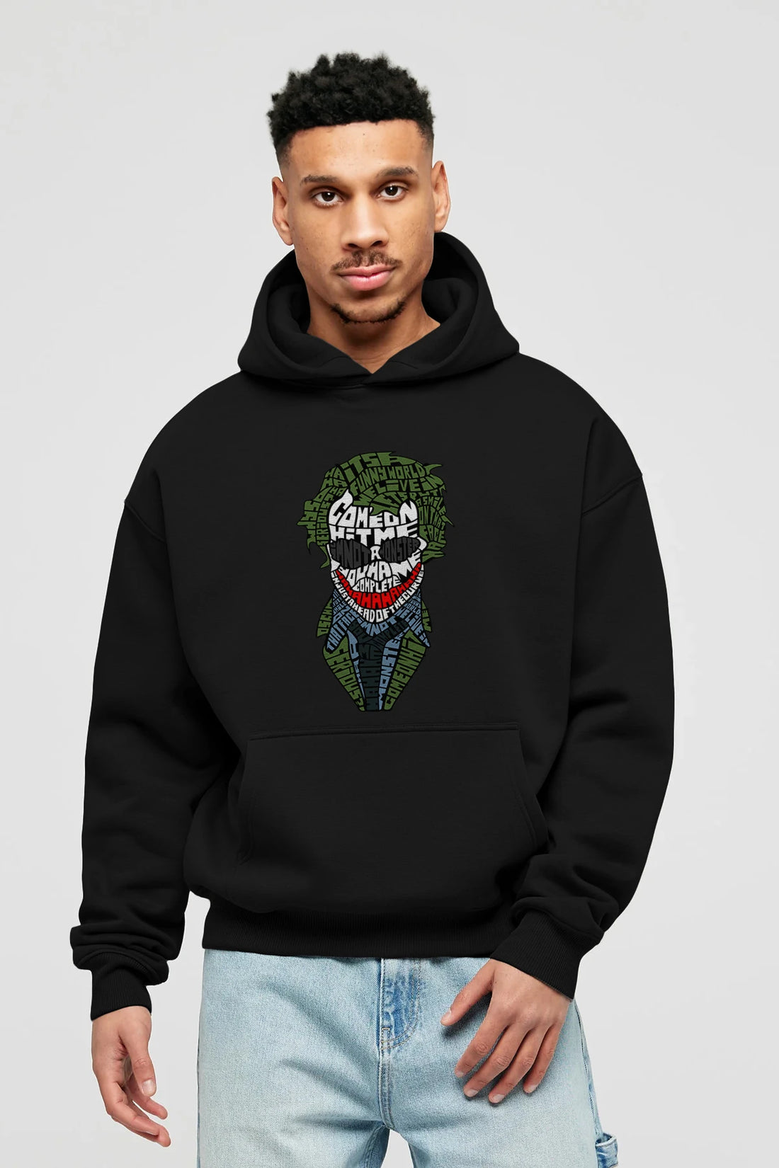 Why So Serious Ön Baskılı Hoodie Oversize Kapüşonlu Sweatshirt Erkek Kadın Unisex