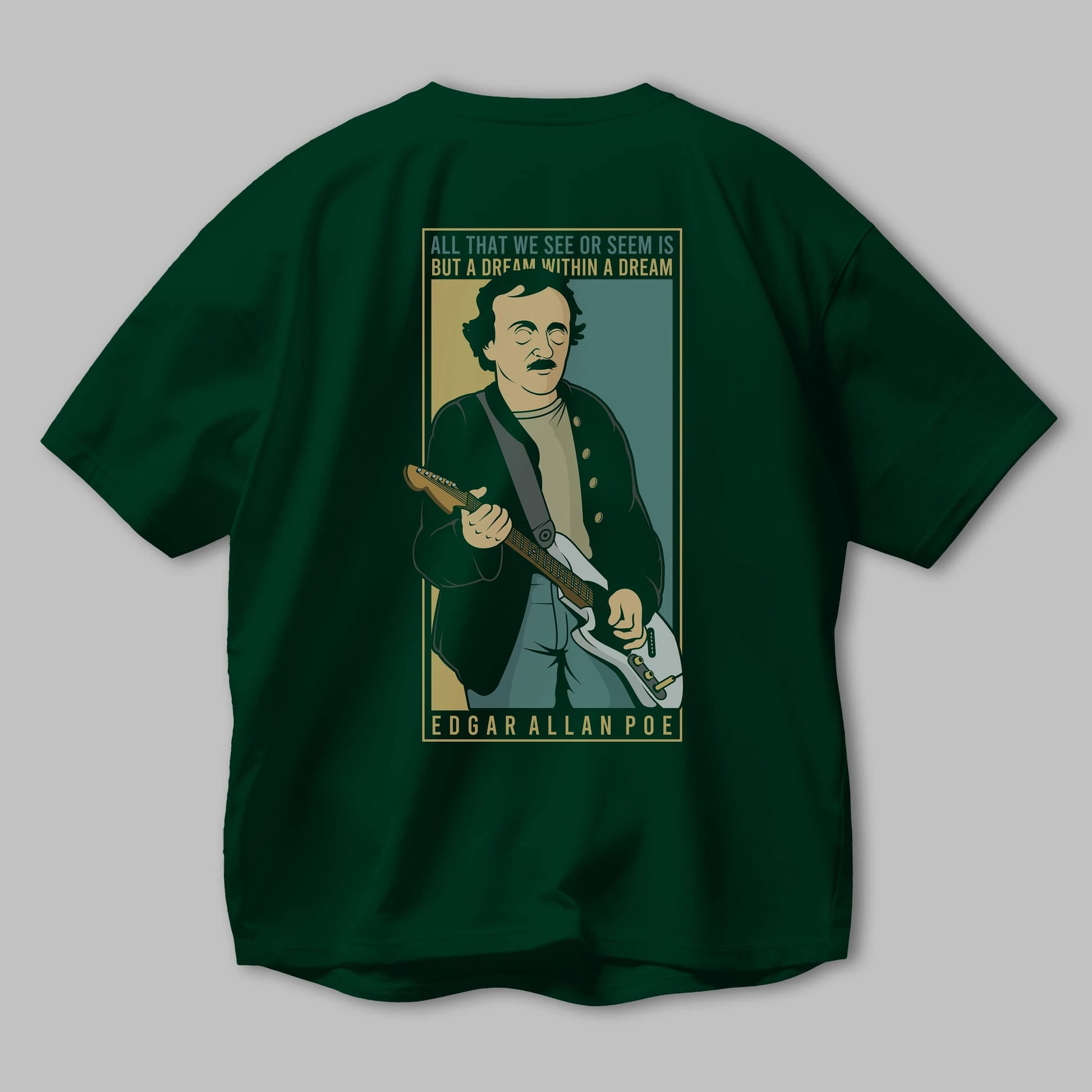 Edgar Alan Cobain Arka Baskılı Oversize t-shirt Erkek Kadın Unisex %100 Pamuk tişort