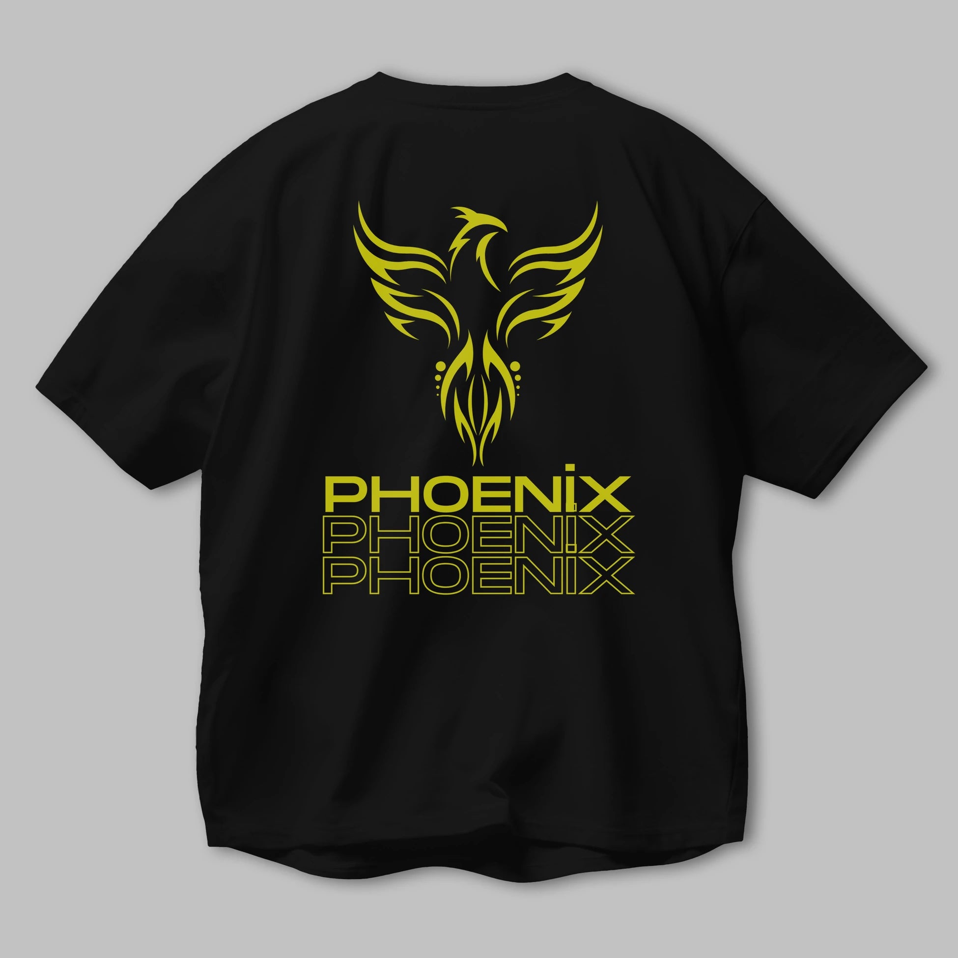 Phoenix Yazılı Arka Baskılı Oversize t-shirt Erkek Kadın Unisex