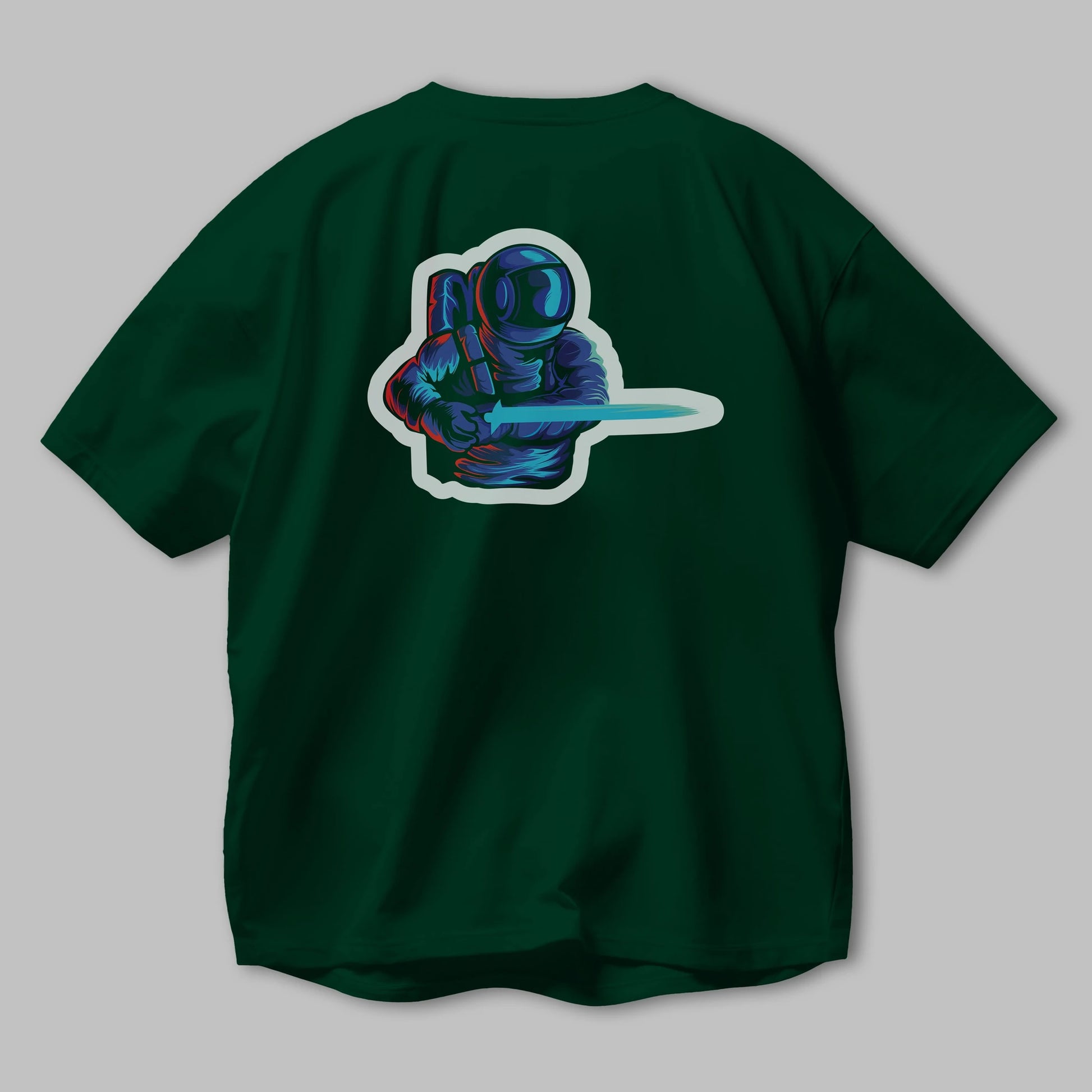 Astro Knight Sticker Arka Baskılı Oversize t-shirt Erkek Kadın Unisex