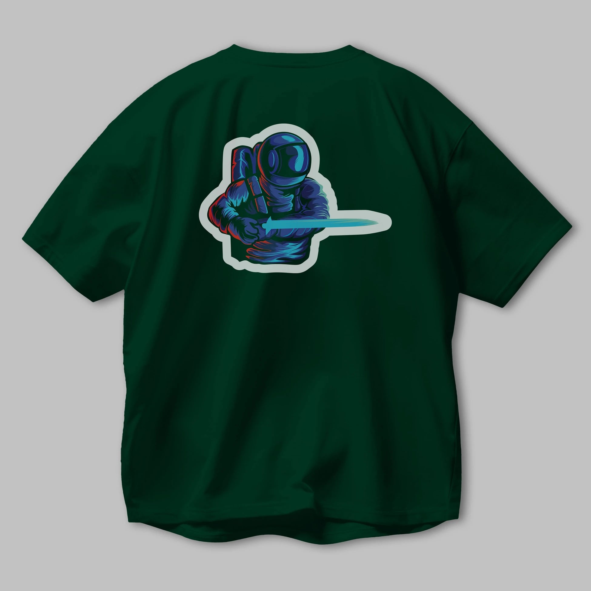 Astro Knight Sticker Arka Baskılı Oversize t-shirt Erkek Kadın Unisex