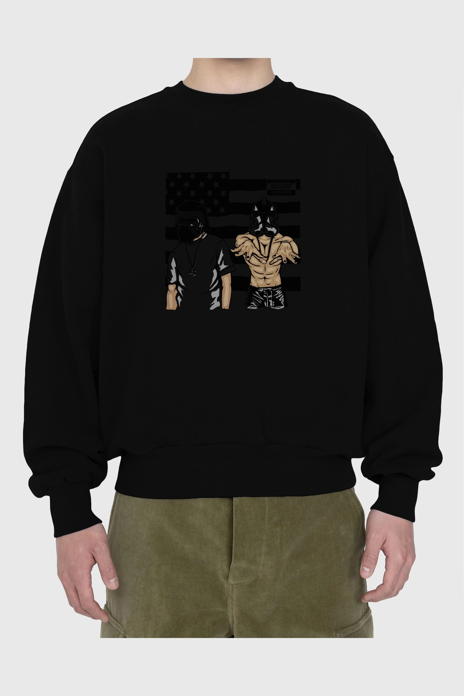 Darkonia Ön Baskılı Oversize Sweatshirt Erkek Kadın Unisex
