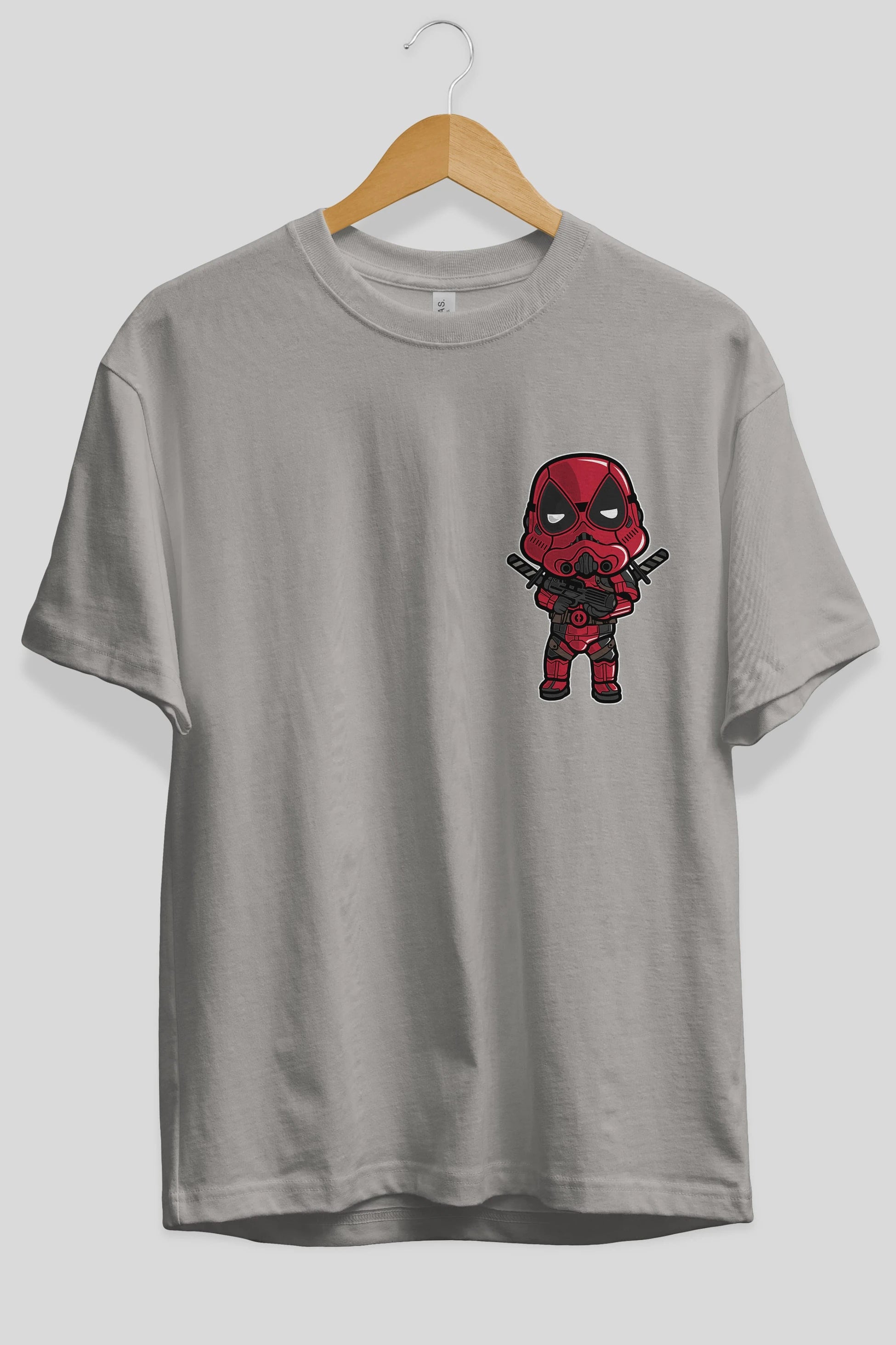 Deadpool (22) Ön Sol Baskılı Oversize t-shirt Erkek Kadın Unisex %100 Pamuk Bisiklet Yaka tişort