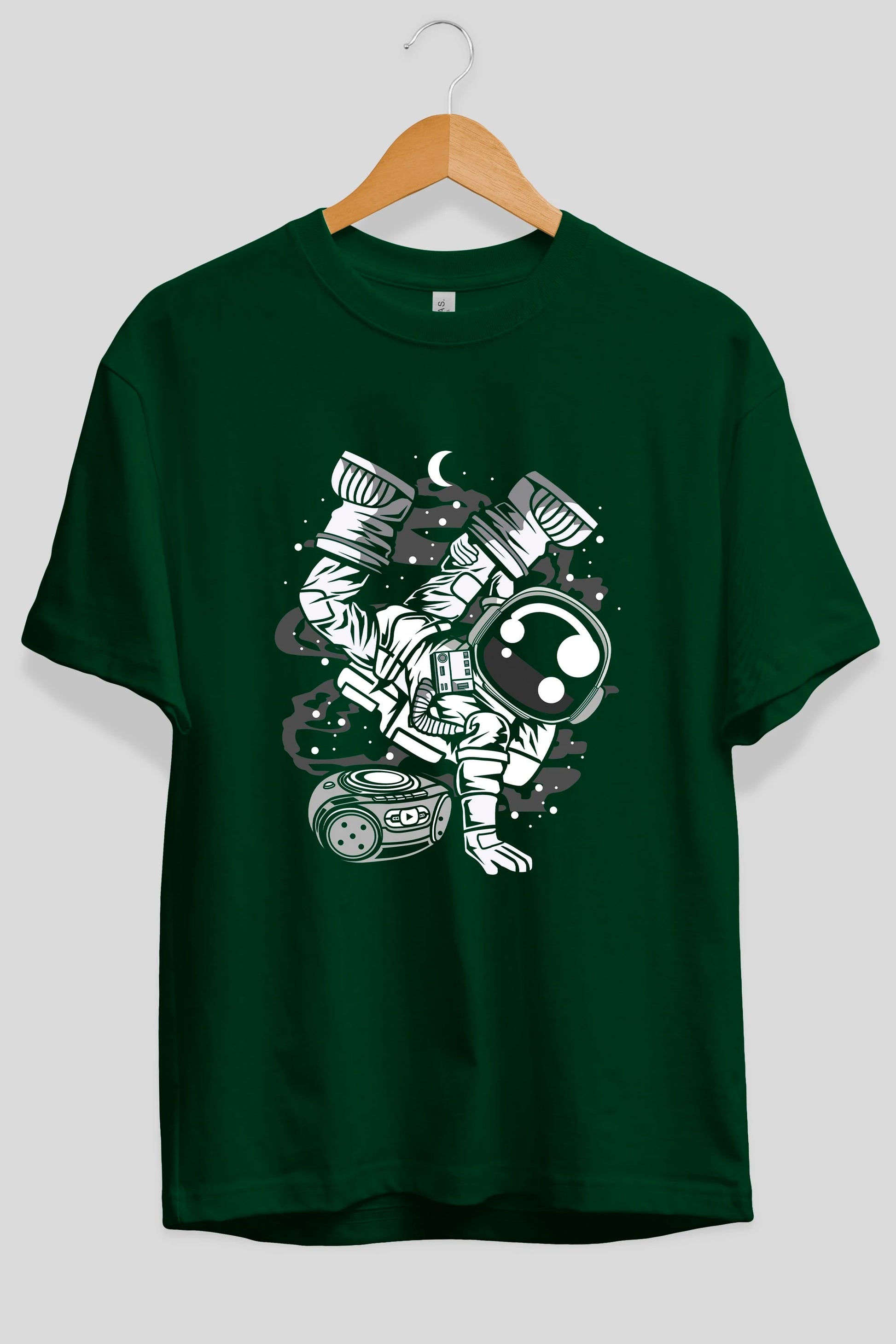 Space Breakdance Ön Baskılı Oversize t-shirt Erkek Kadın Unisex