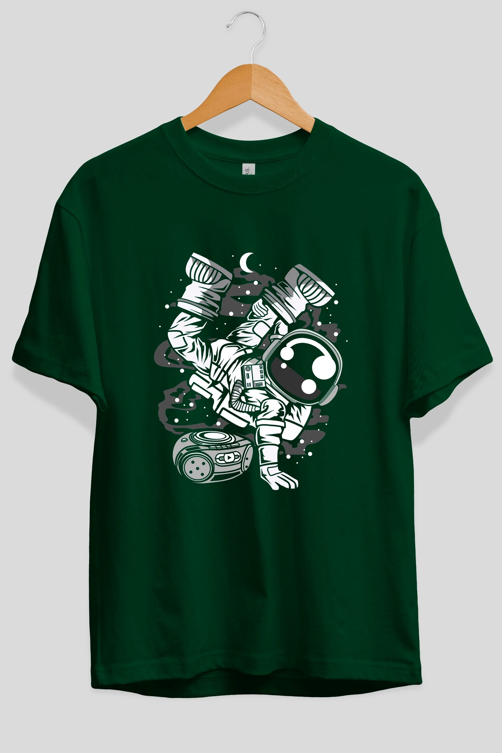 Space Breakdance Ön Baskılı Oversize t-shirt Erkek Kadın Unisex