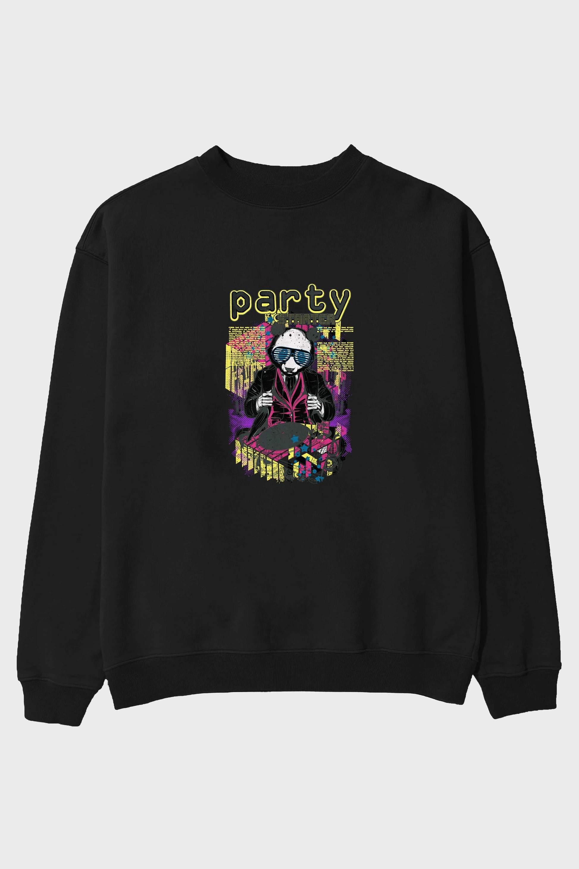 Party Starter Ön Baskılı Oversize Sweatshirt Erkek Kadın Unisex