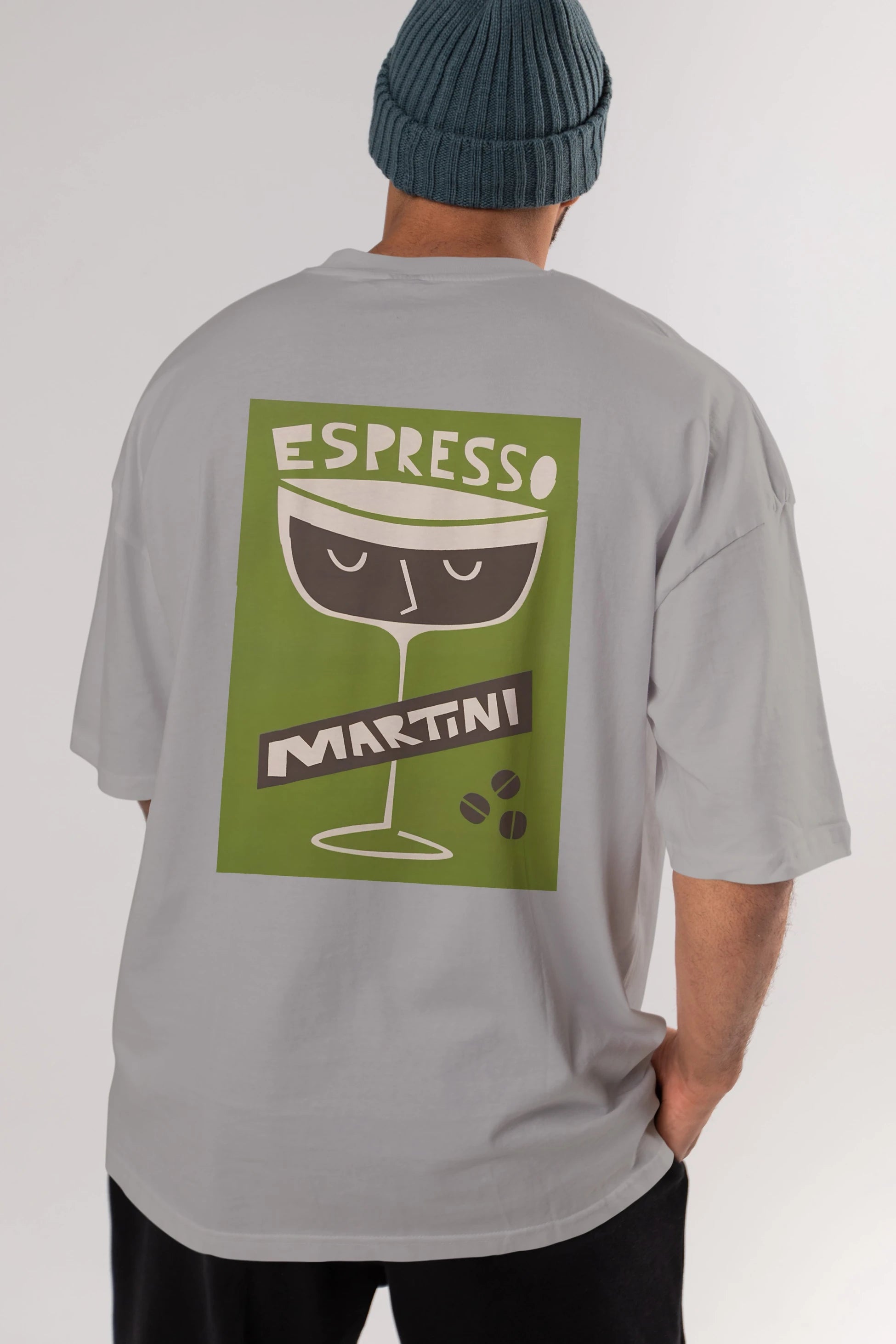 Espresso Martini 2 Arka Baskılı Oversize t-shirt Erkek Kadın Unisex %100 Pamuk Bisiklet Yaka tişort