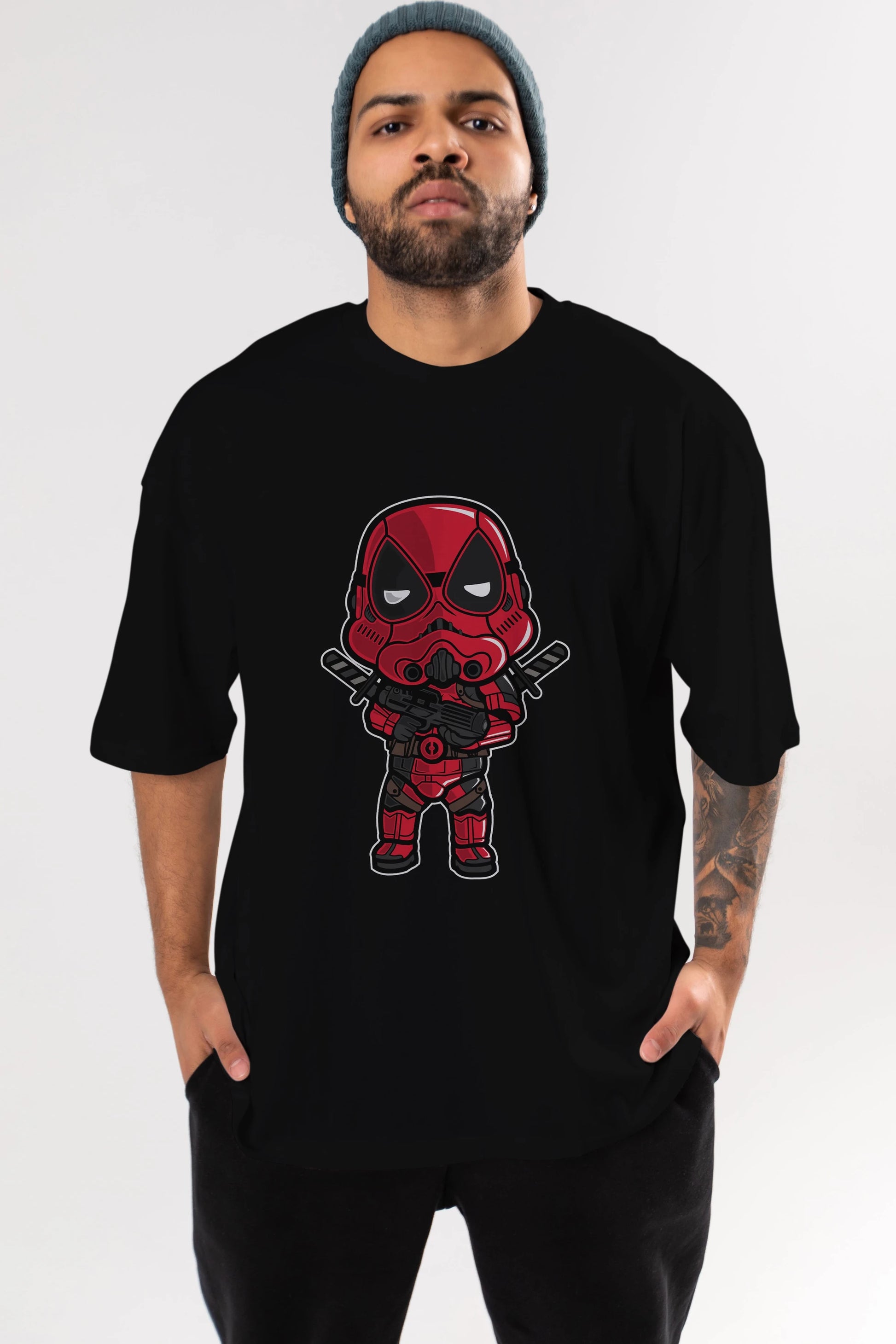 Deadpool (22) Ön Baskılı Oversize t-shirt Erkek Kadın Unisex %100 Pamuk Bisiklet Yaka tişort