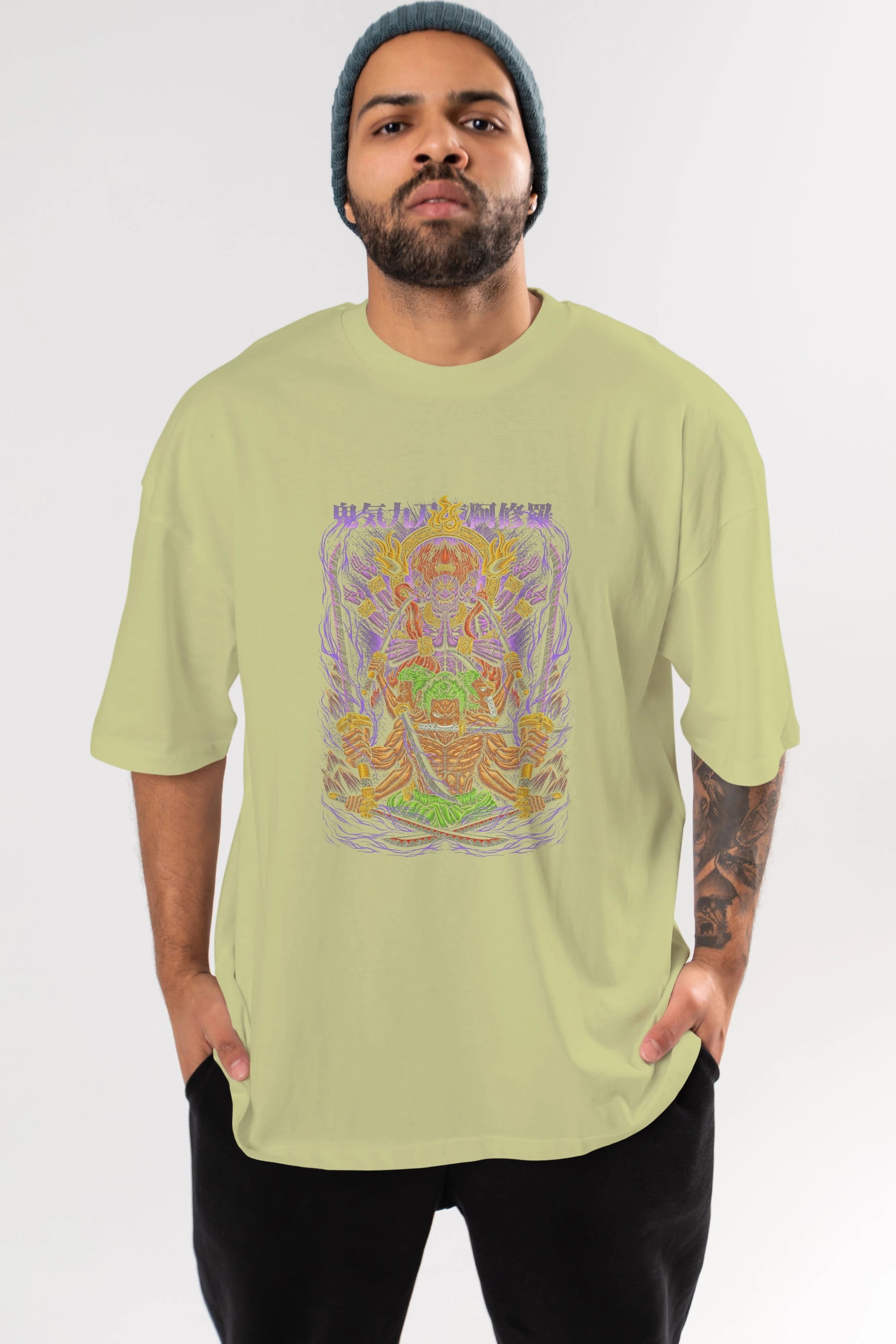 RORONOA ZORO 2 Anime Ön Baskılı Oversize t-shirt %100 pamuk Erkek Kadın Unisex