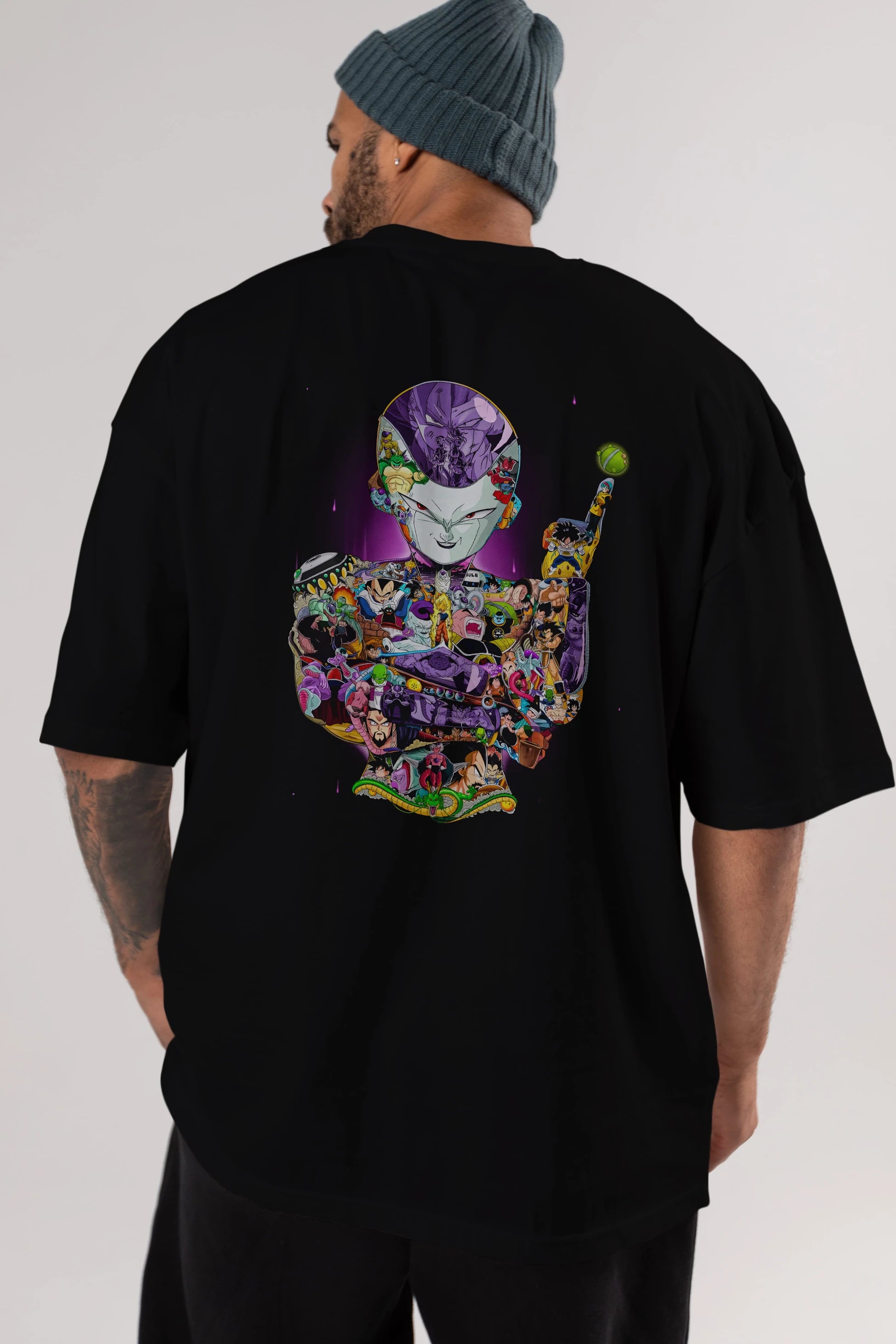 DRAGON BALL ART (4) Anime Arka Baskılı Oversize t-shirt Erkek Kadın Unisex