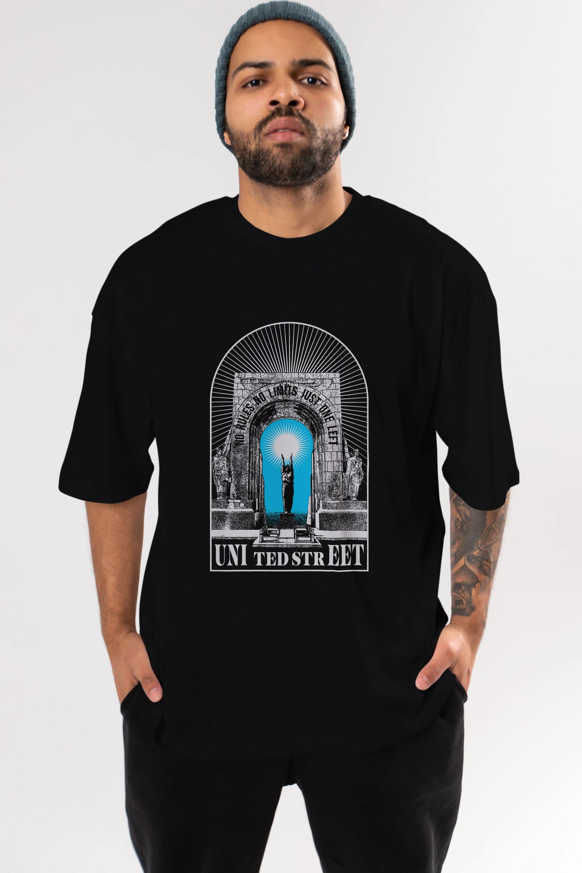 No Rules No Limits Ön Baskılı Oversize t-shirt Erkek Kadın Unisex