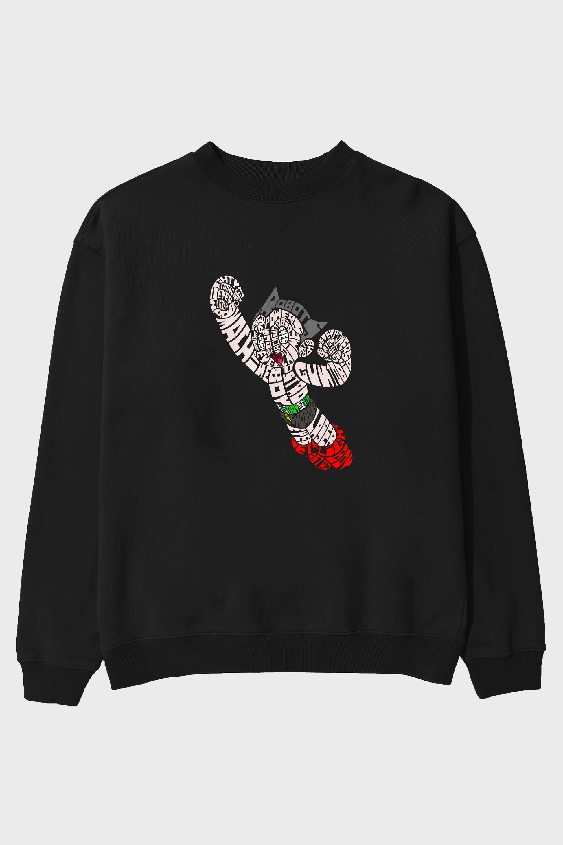 Astroboy Ön Baskılı Oversize Sweatshirt Erkek Kadın Unisex