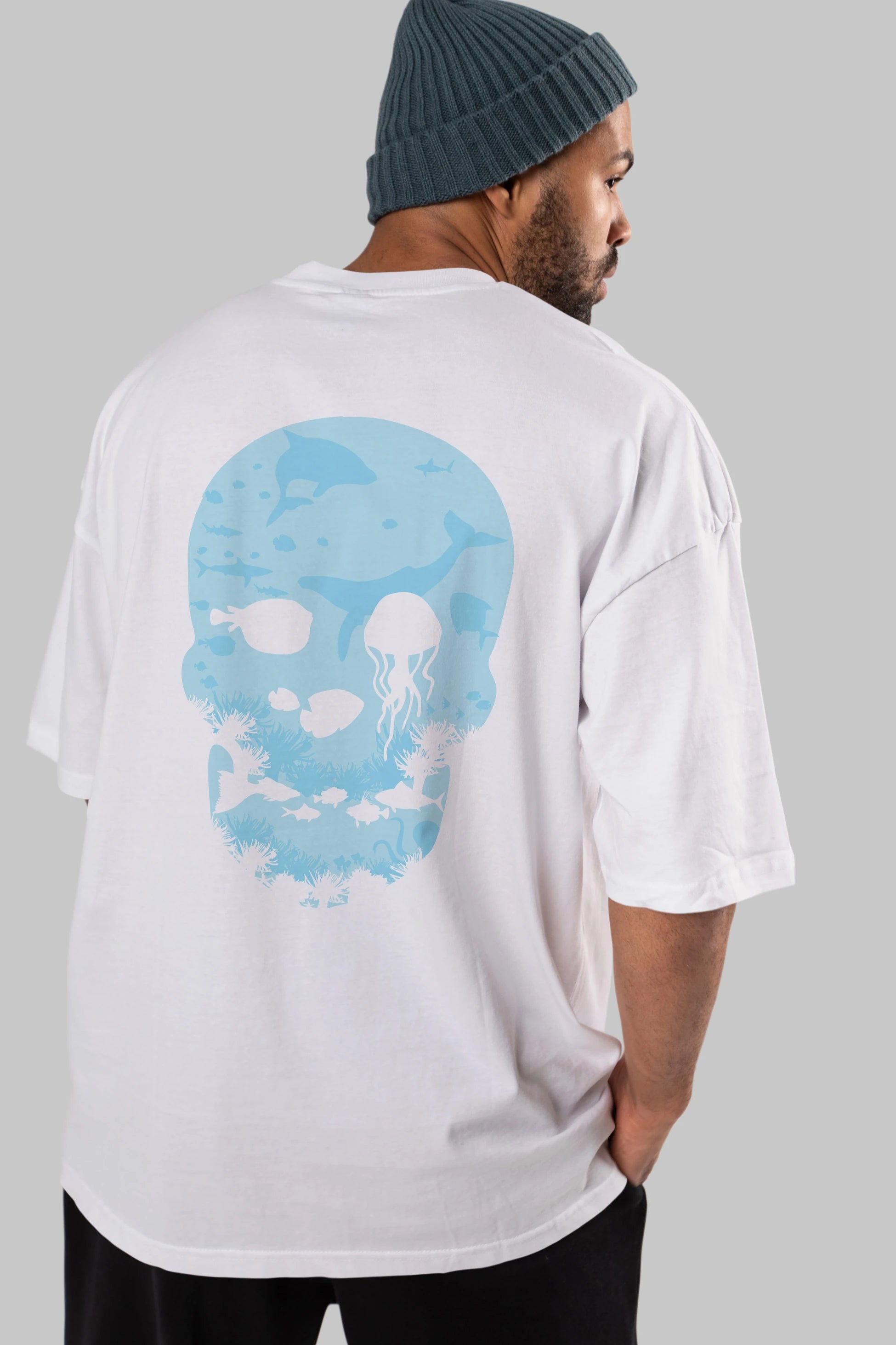 Dead Sea Arka Baskılı Oversize t-shirt %100 pamuk Erkek Kadın Unisex