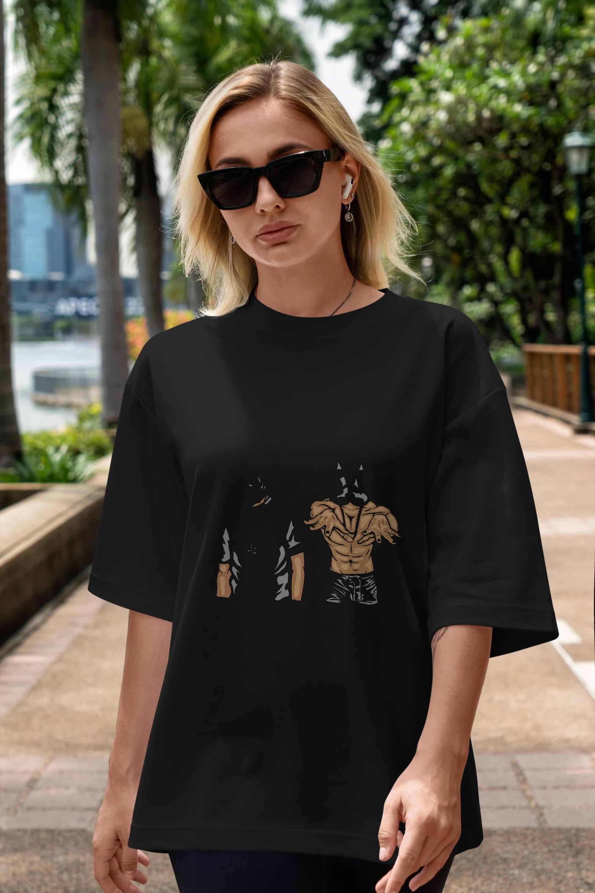 Darkonia Ön Baskılı Oversize t-shirt Erkek Kadın Unisex %100 Pamuk tişort