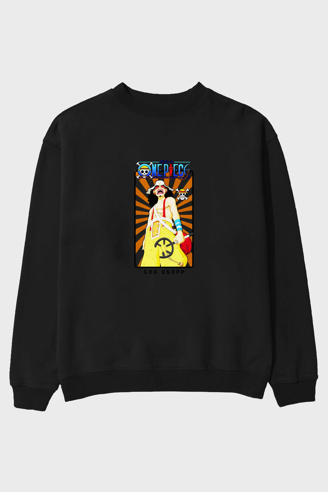 Usopp Ön Baskılı Anime Oversize Sweatshirt Erkek Kadın Unisex
