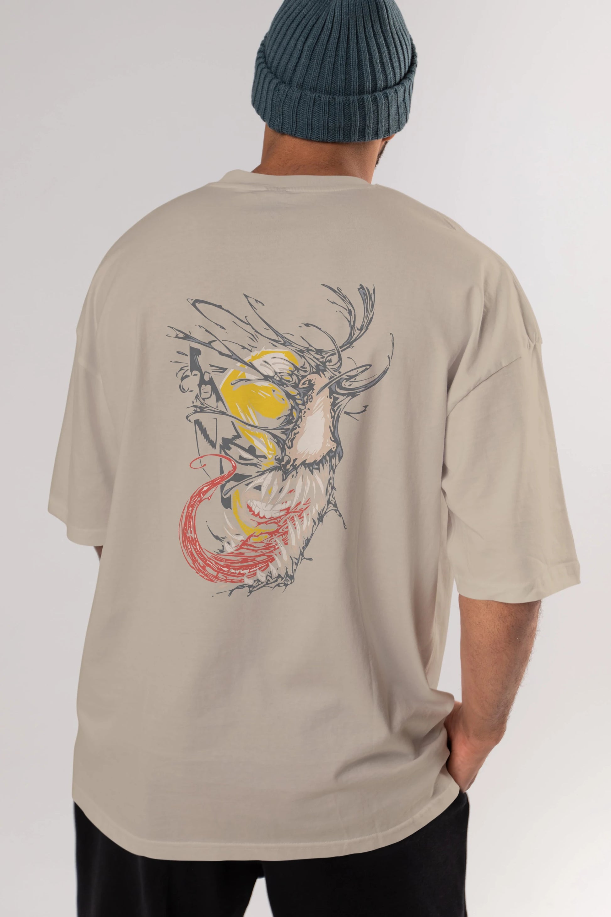 Venom (4) Arka Baskılı Oversize t-shirt Erkek Kadın Unisex %100 Pamuk Bisiklet Yaka tişort