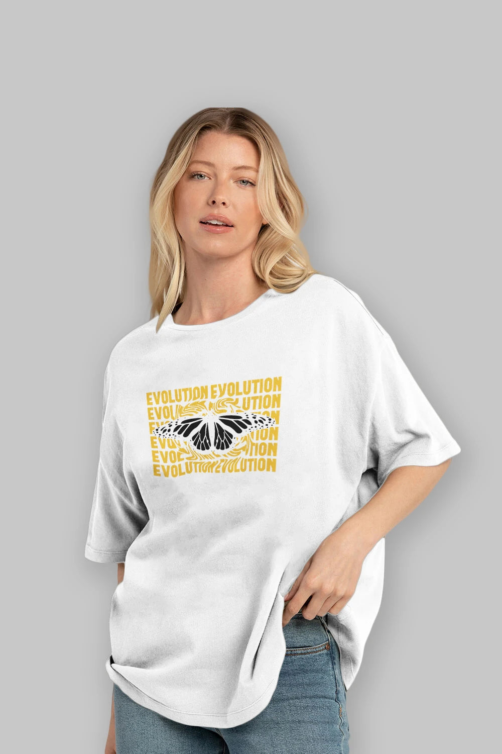 Evolution Urban Style Ön Baskılı Oversize t-shirt Erkek Kadın Unisex