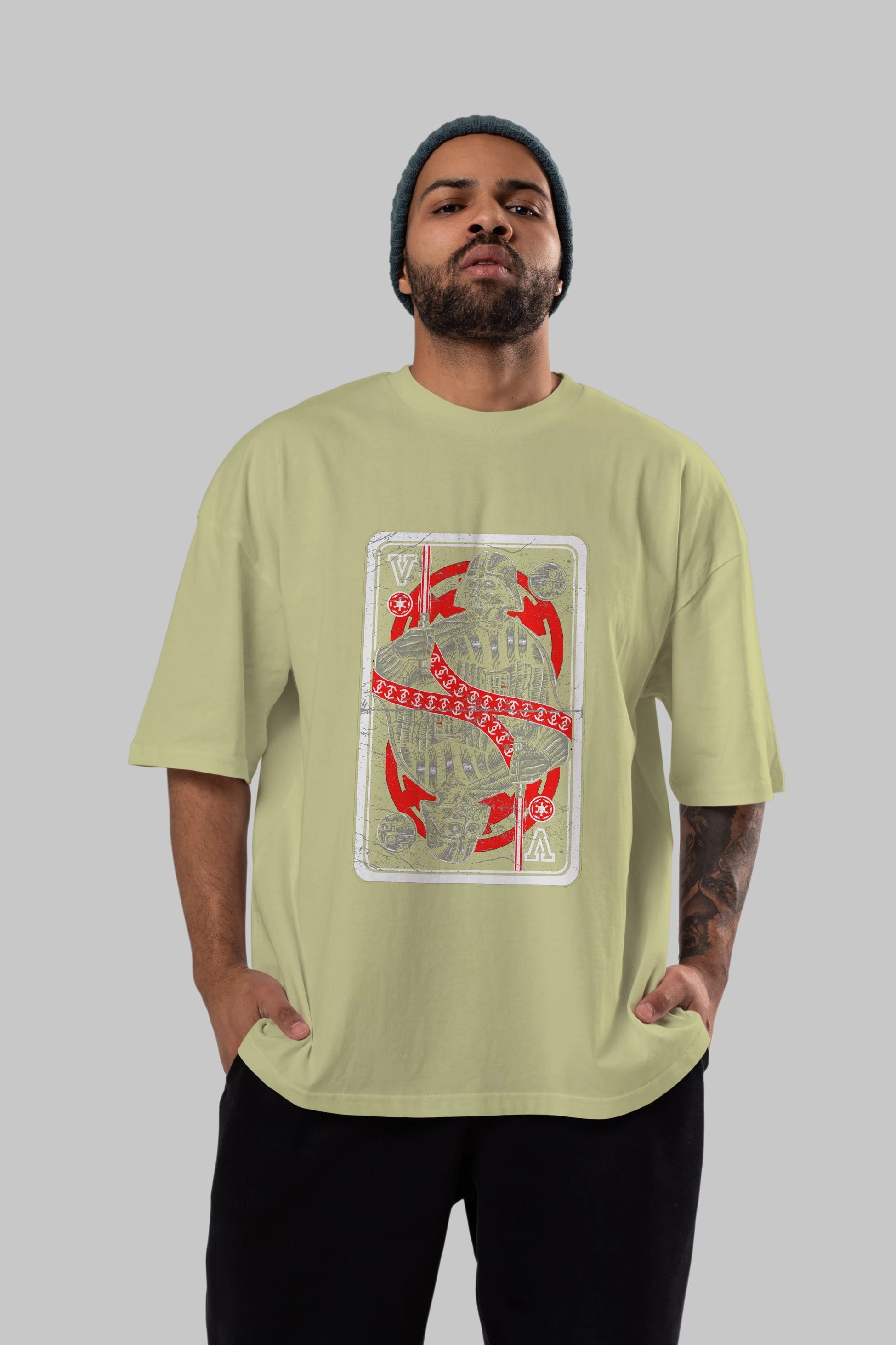 King Of The Darkside Ön Baskılı Oversize t-shirt Erkek Kadın Unisex %100 Pamuk tişort