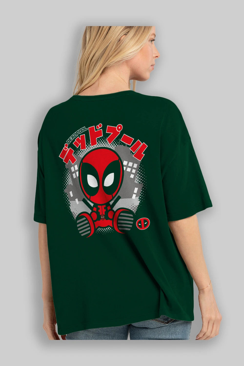 Deadpool (15) Arka Baskılı Oversize t-shirt Erkek Kadın Unisex %100 Pamuk Bisiklet Yaka tişort