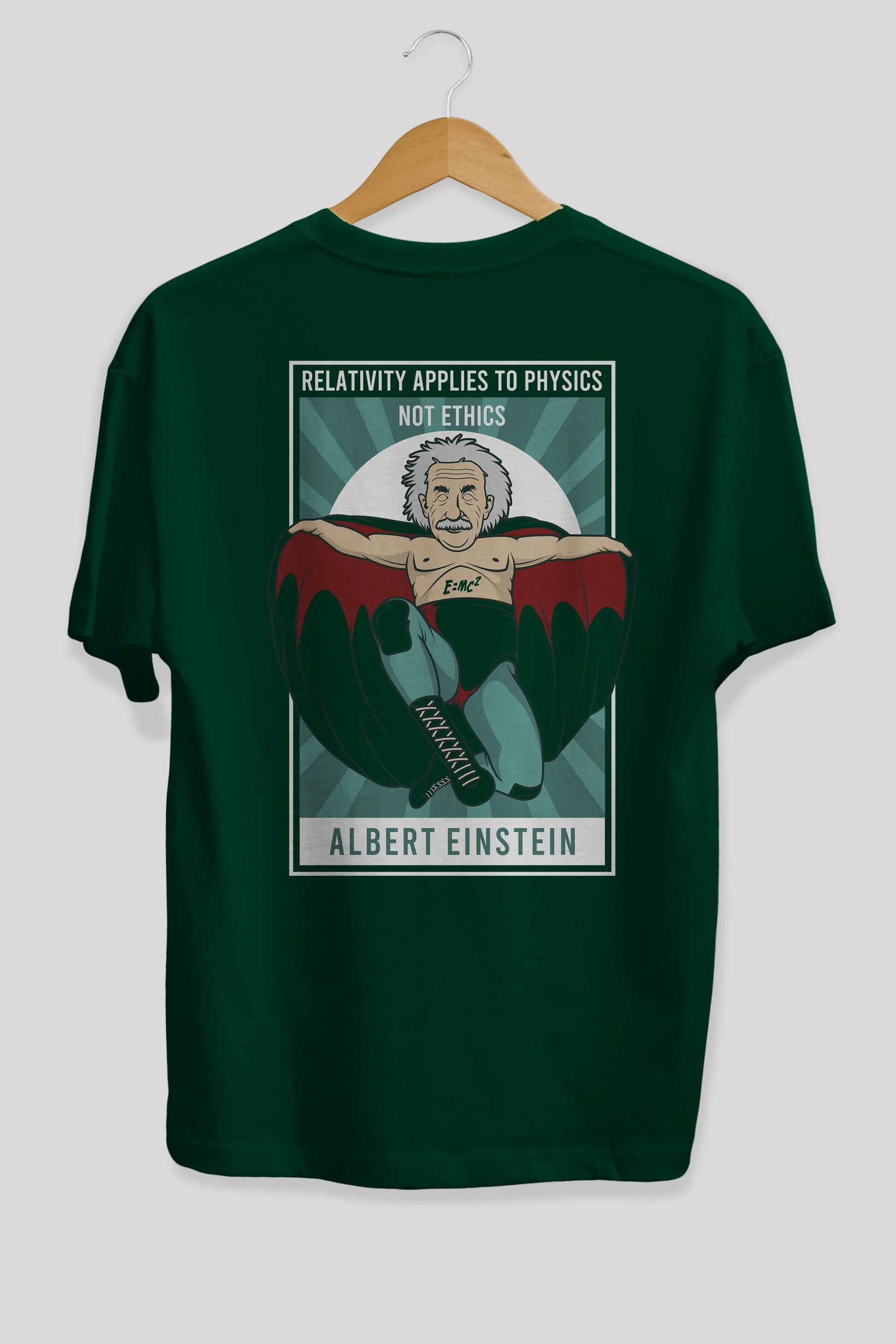 Nacho Libre Einstein Arka Baskılı Oversize t-shirt Erkek Kadın Unisex %100 Pamuk tişort