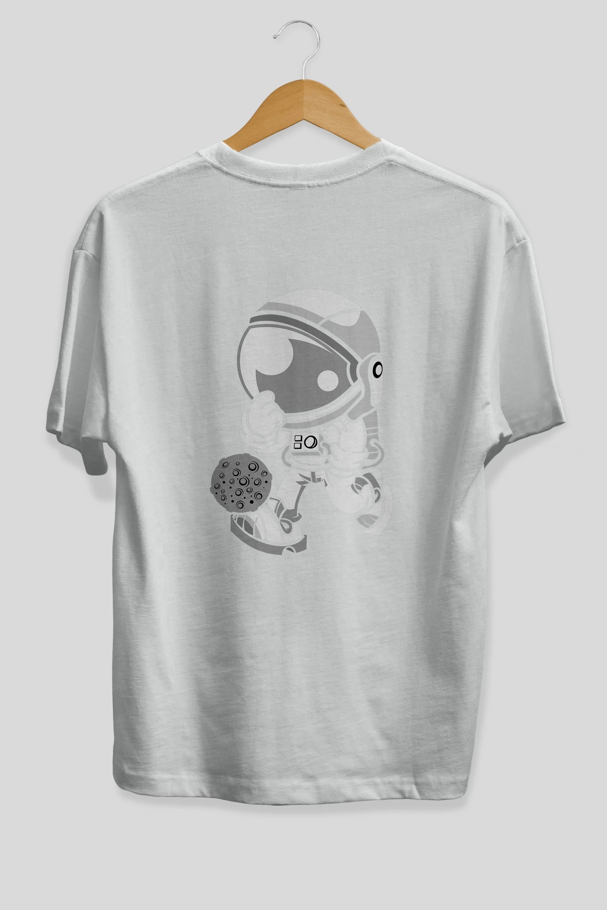 Street Astronaut Arka Baskılı Oversize t-shirt Erkek Kadın Unisex %100 Pamuk tişort