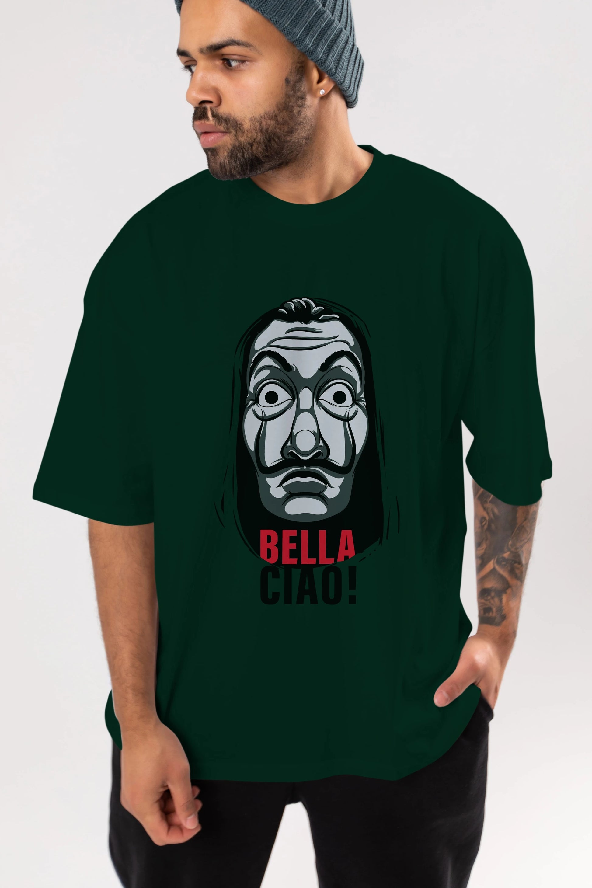 La Casa De Papel (12) Ön Baskılı Oversize t-shirt Erkek Kadın Unisex %100 Pamuk Bisiklet Yaka tişort