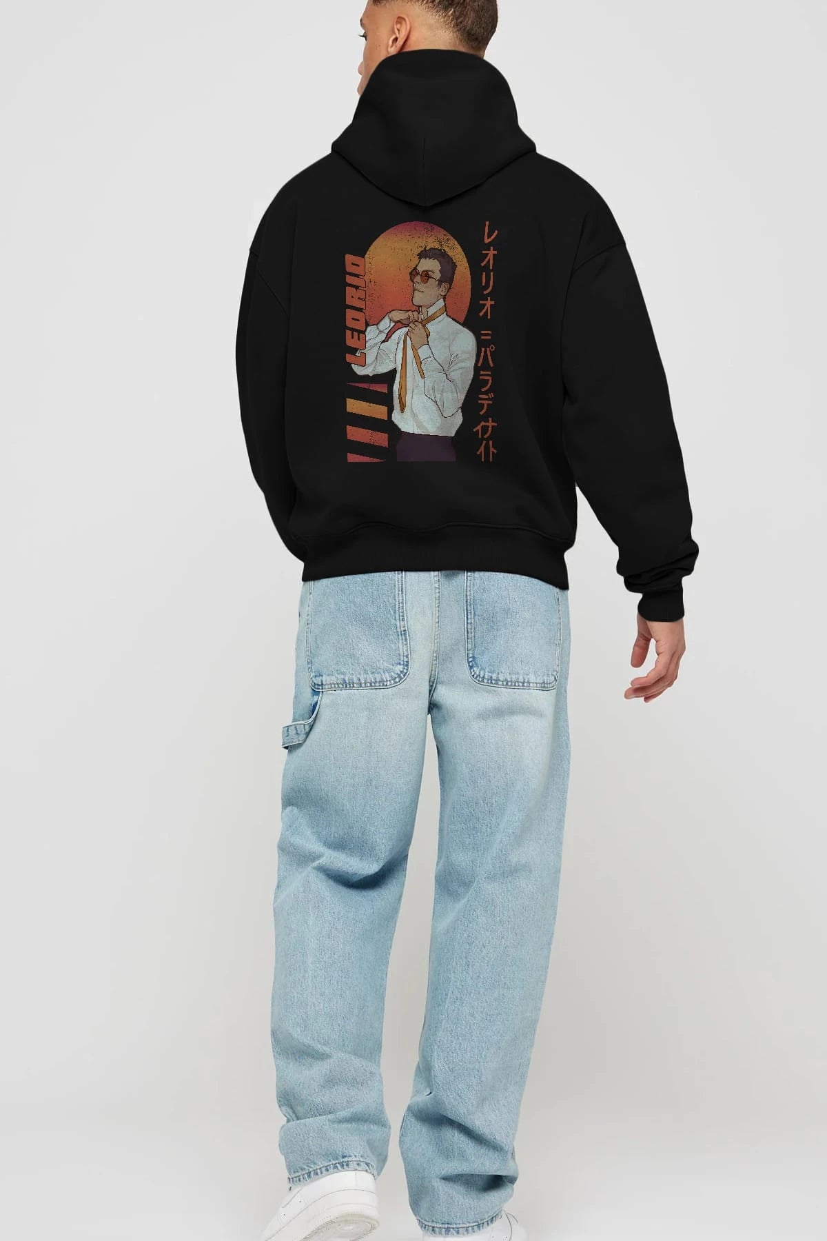 Leorio Paladiknight 5 (2) Anime Arka Baskılı Hoodie Oversize Kapüşonlu Sweatshirt Erkek Kadın Unisex