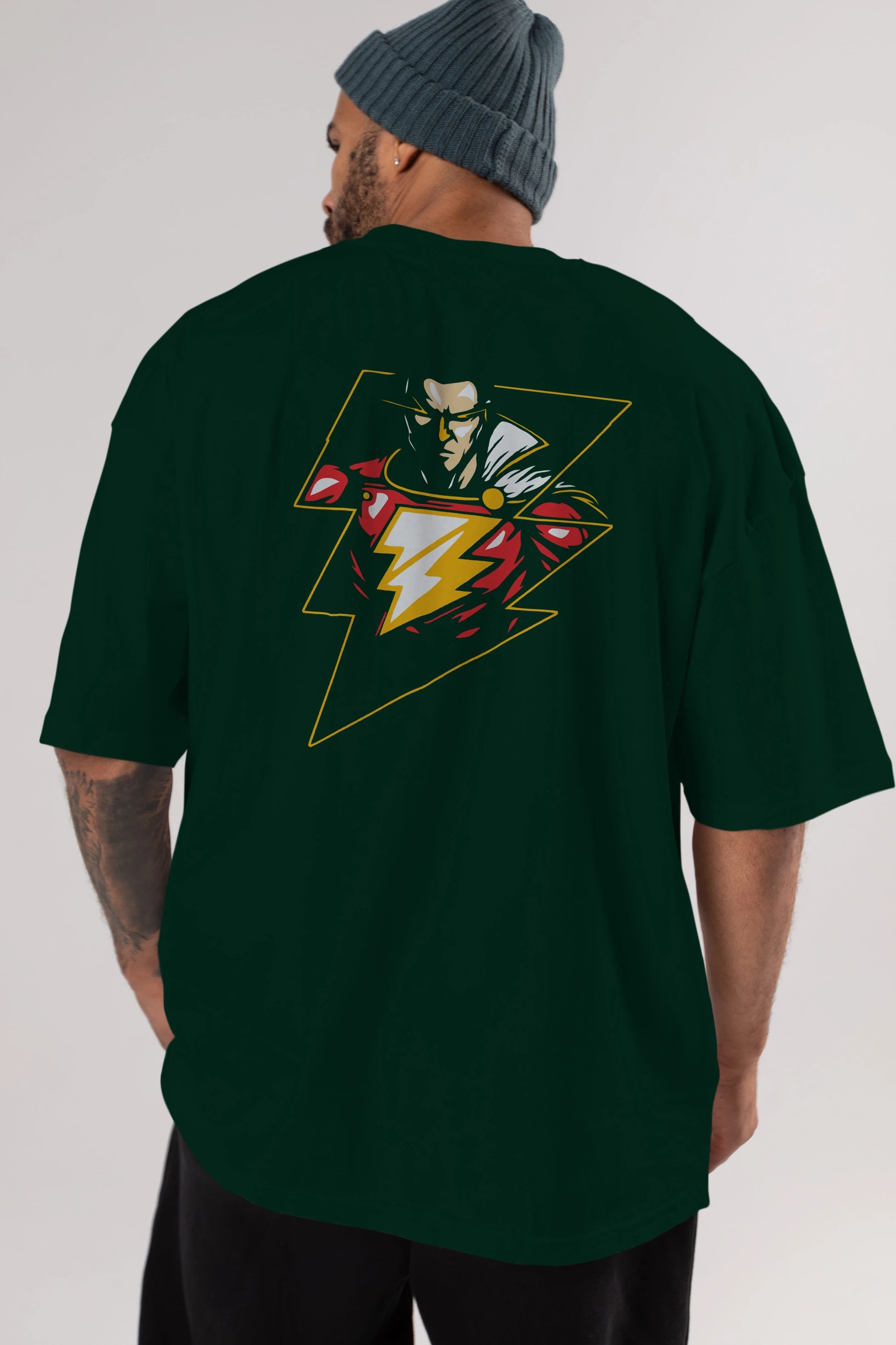 Flash Avengers (3) Arka Baskılı Oversize t-shirt Erkek Kadın Unisex %100 Pamuk Bisiklet Yaka tişort