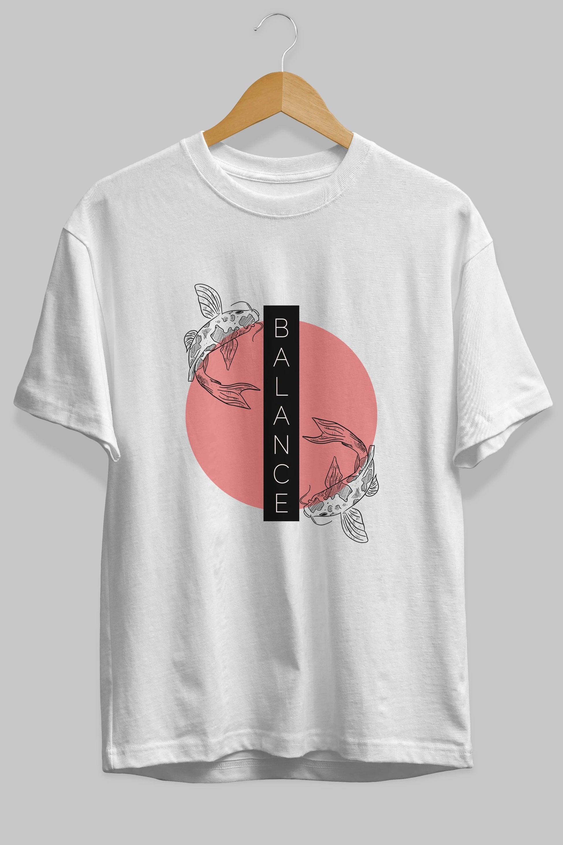 Balance 2 Yazılı Ön Baskılı Oversize t-shirt Erkek Kadın Unisex