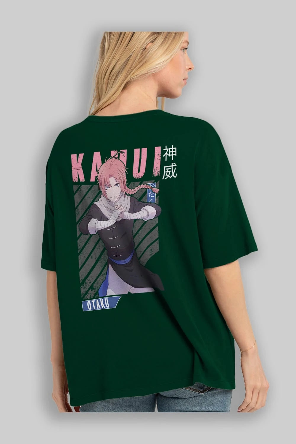 Kamui GINTAMA Anime Arka Baskılı Oversize t-shirt Erkek Kadın Unisex