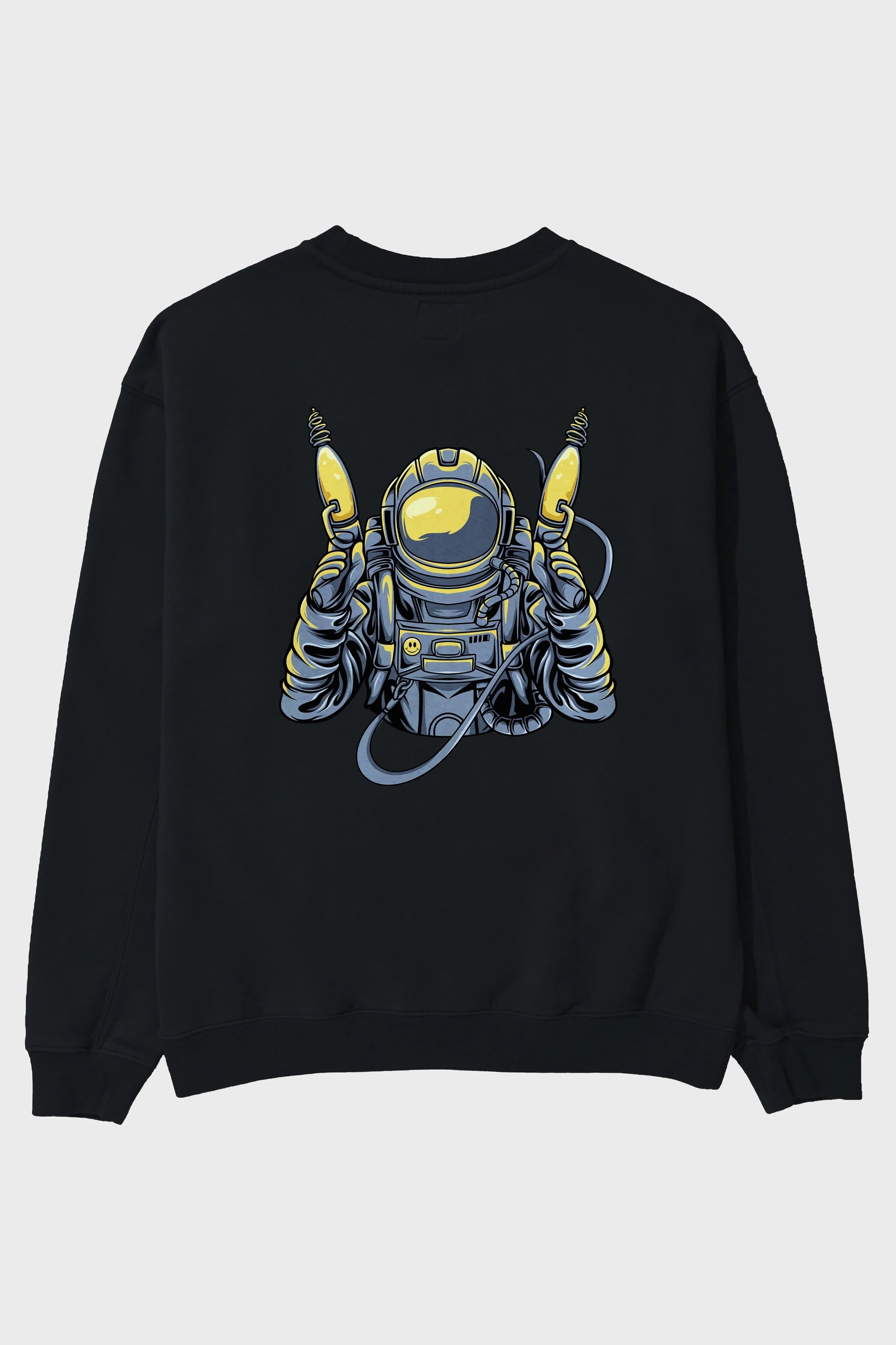 Alien Hunter Arka Baskılı Oversize Sweatshirt Erkek Kadın Unisex