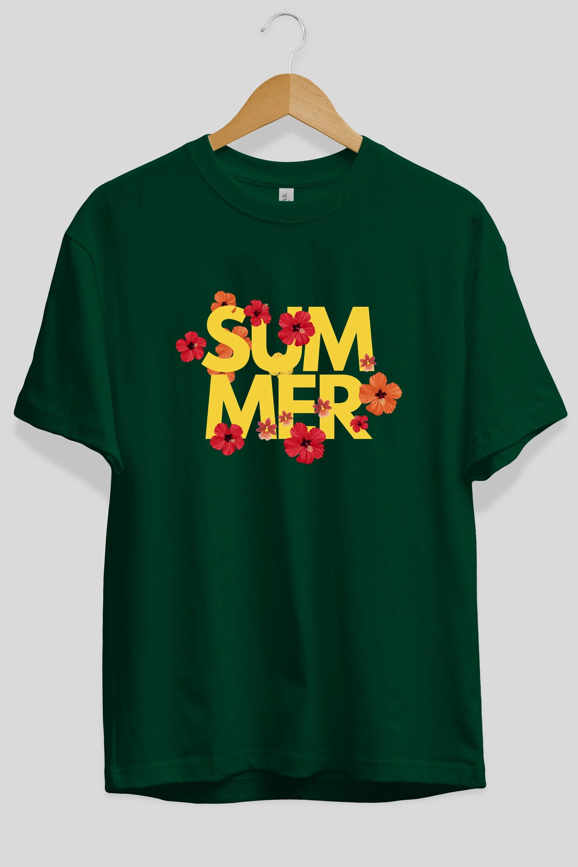 Summer Yazılı 2 Ön Baskılı Oversize t-shirt Erkek Kadın Unisex