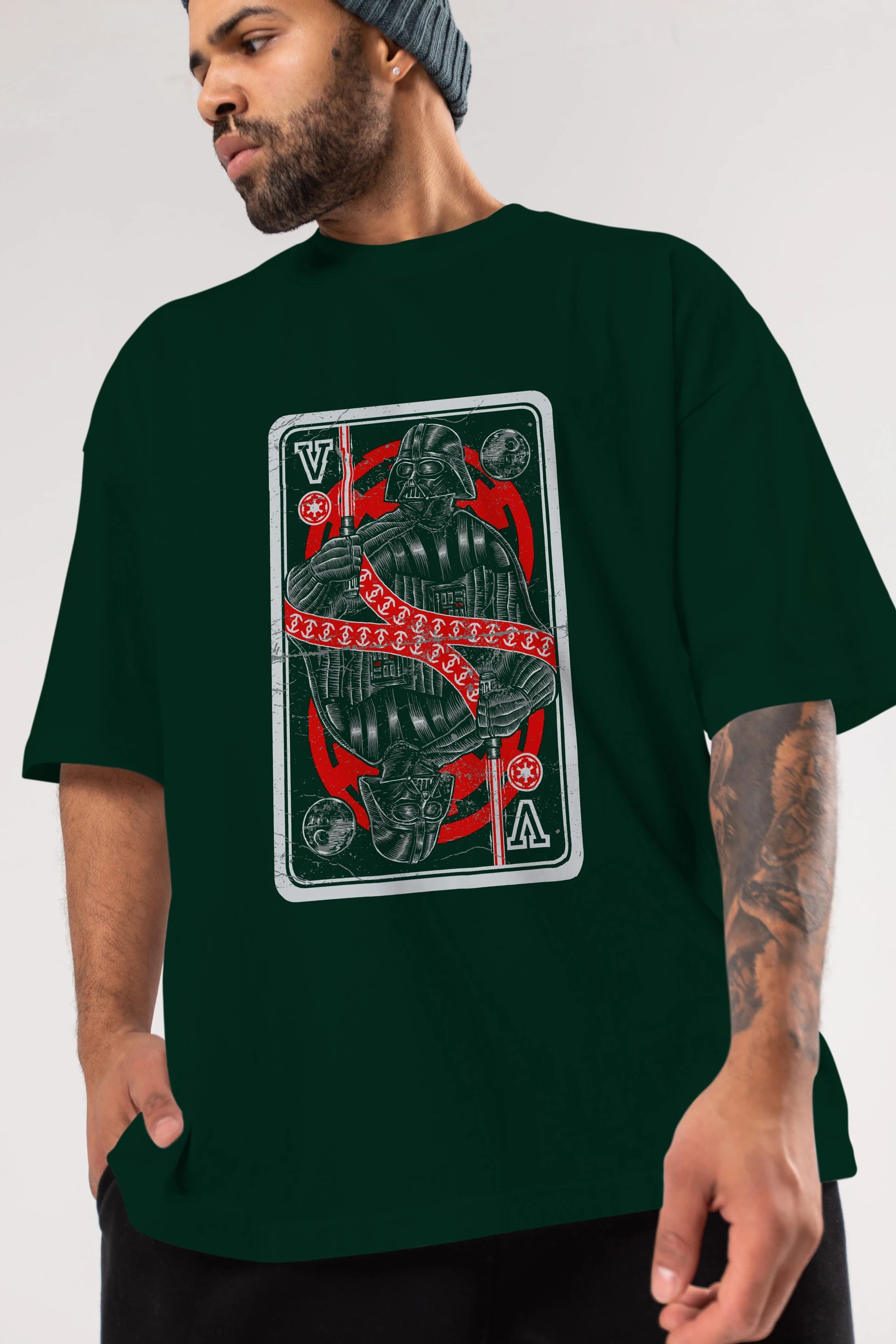 King Of The Darkside Ön Baskılı Oversize t-shirt Erkek Kadın Unisex %100 Pamuk tişort