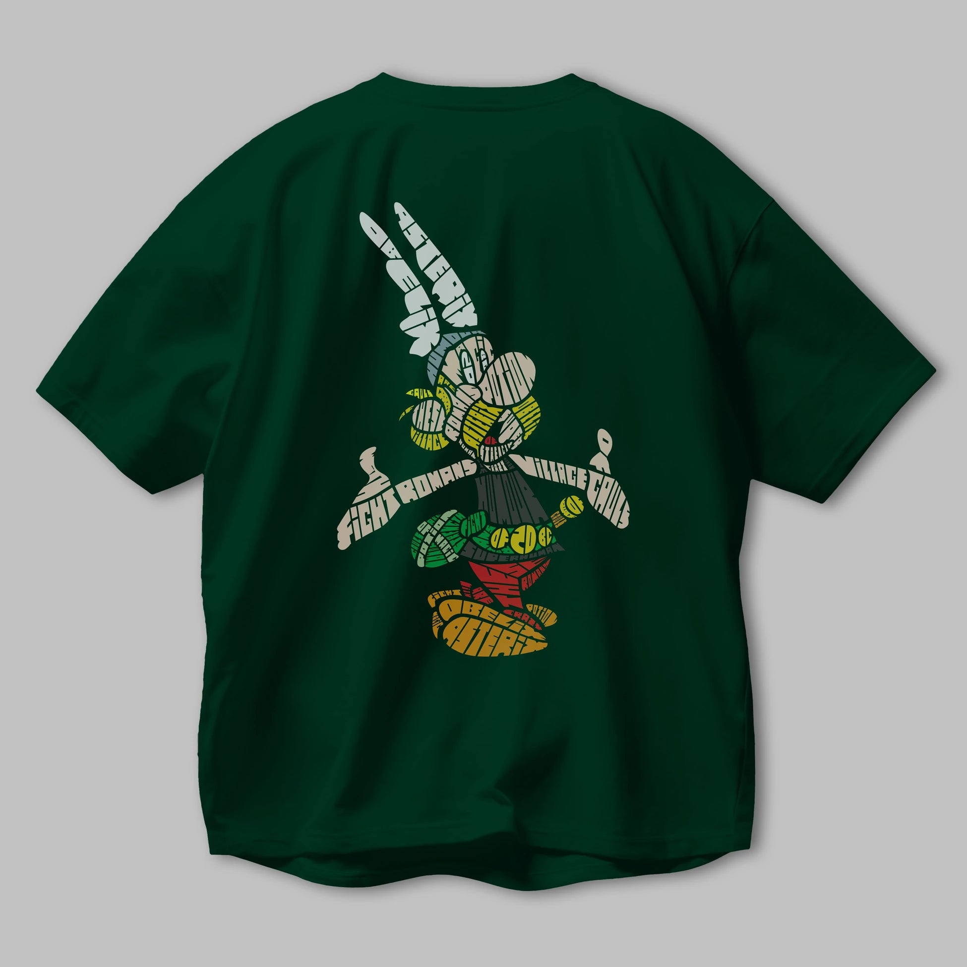 Asterix Arka Baskılı Oversize t-shirt %100 pamuk Erkek Kadın Unisex