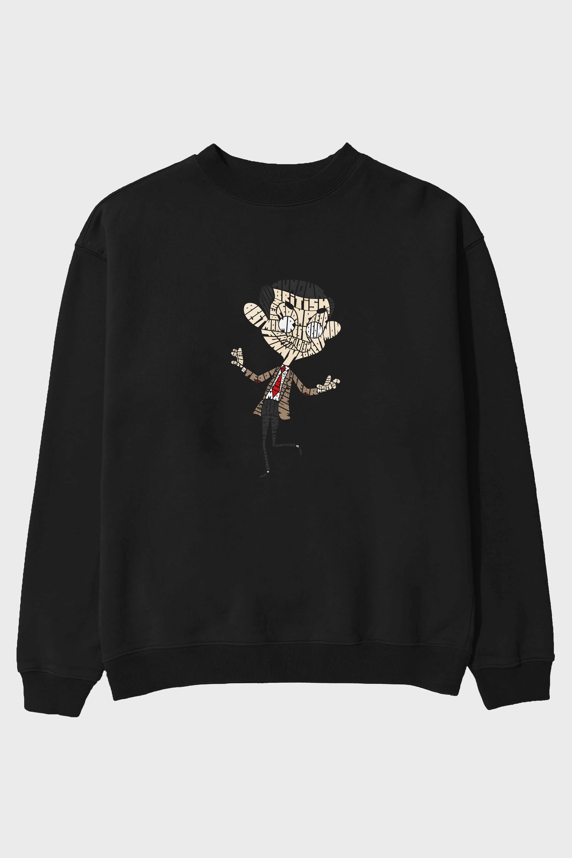 Mr Bean Ön Baskılı Oversize Sweatshirt Erkek Kadın Unisex