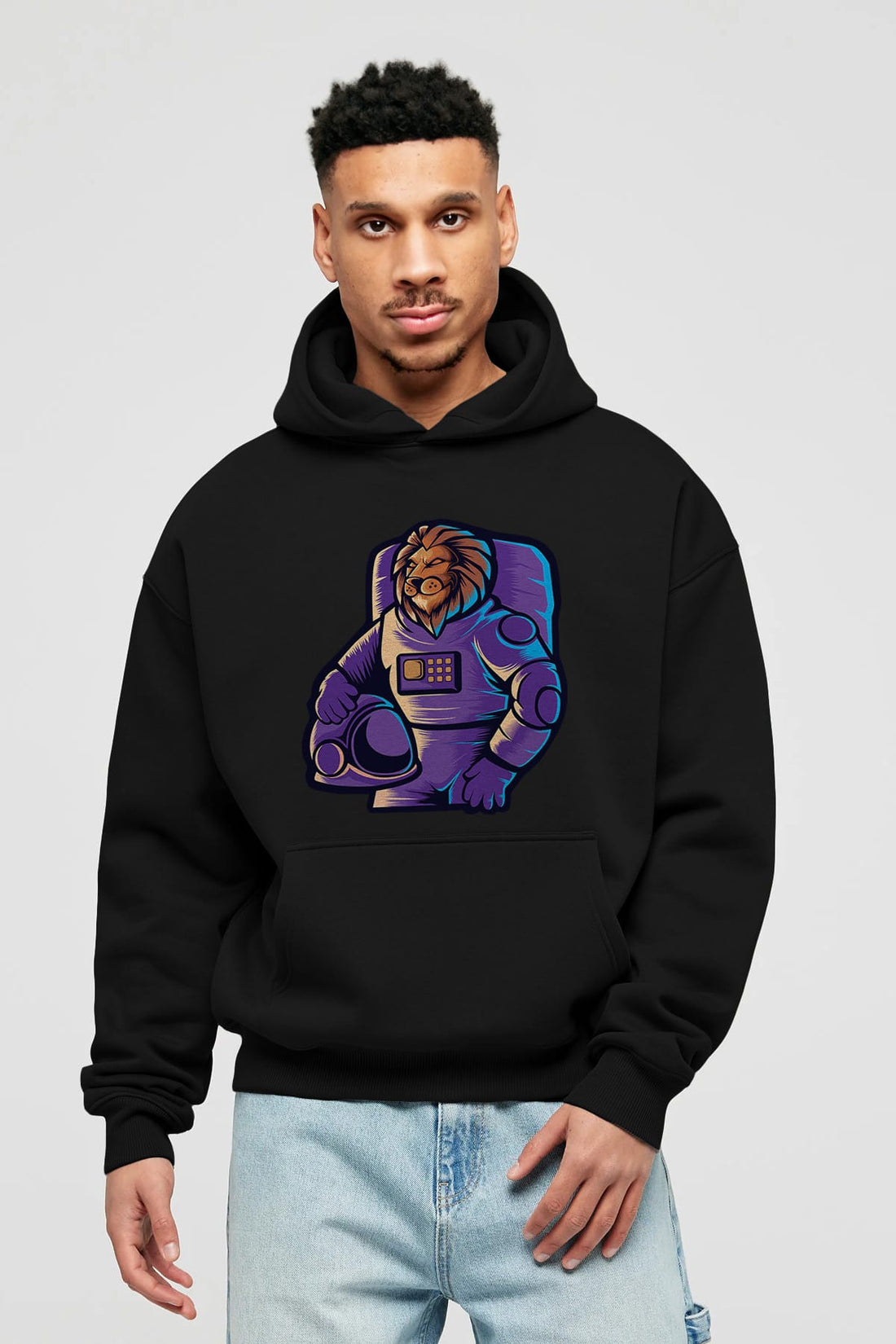 Astroking Ön Baskılı Hoodie Oversize Kapüşonlu Sweatshirt Erkek Kadın Unisex