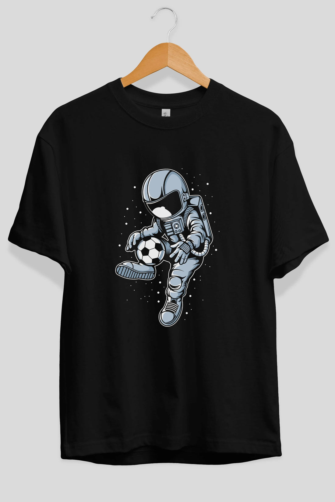 Astronaut Soccer Player Ön Baskılı Oversize t-shirt Erkek Kadın Unisex