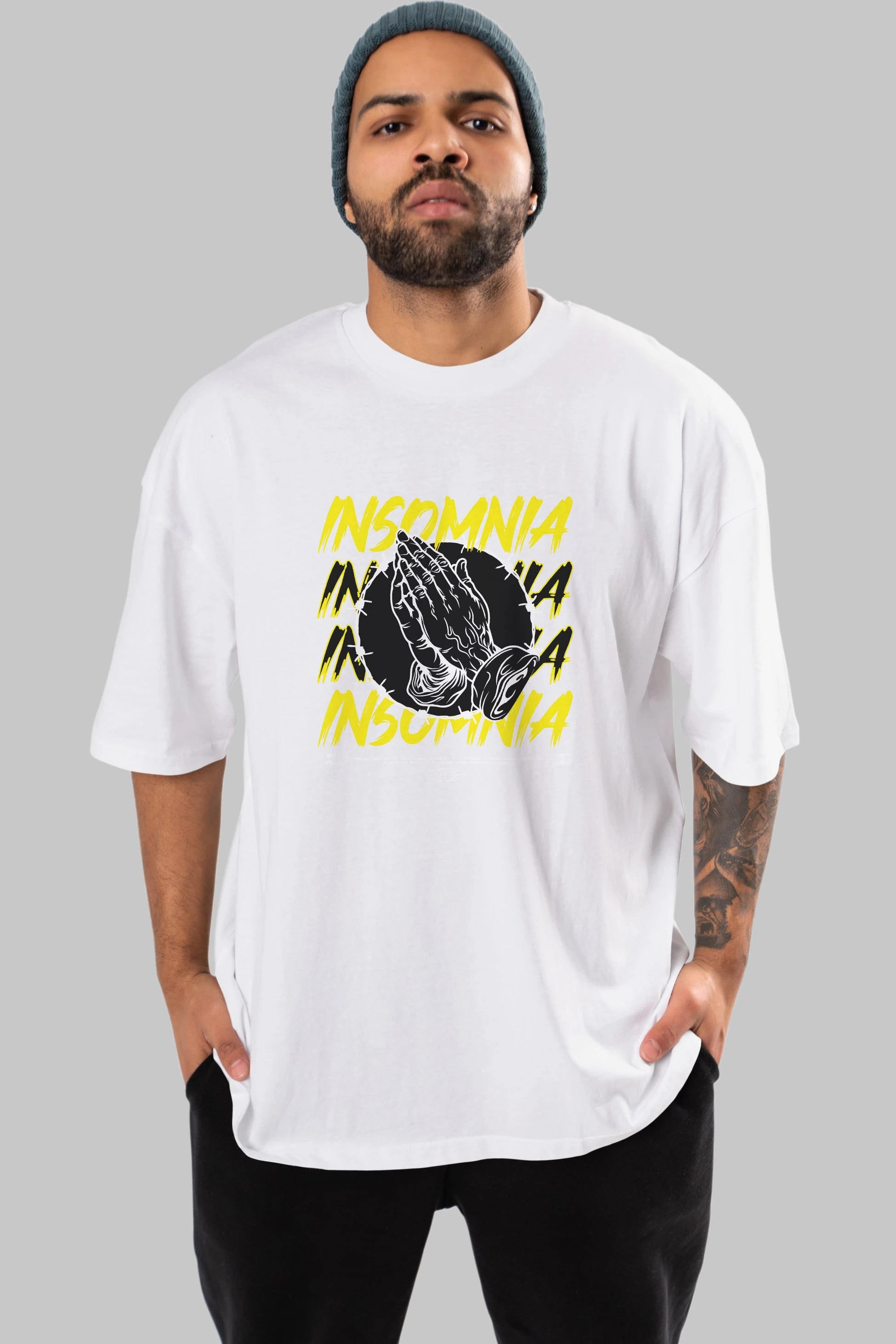 Insomnia Streetwear Ön Baskılı Oversize t-shirt Erkek Kadın Unisex