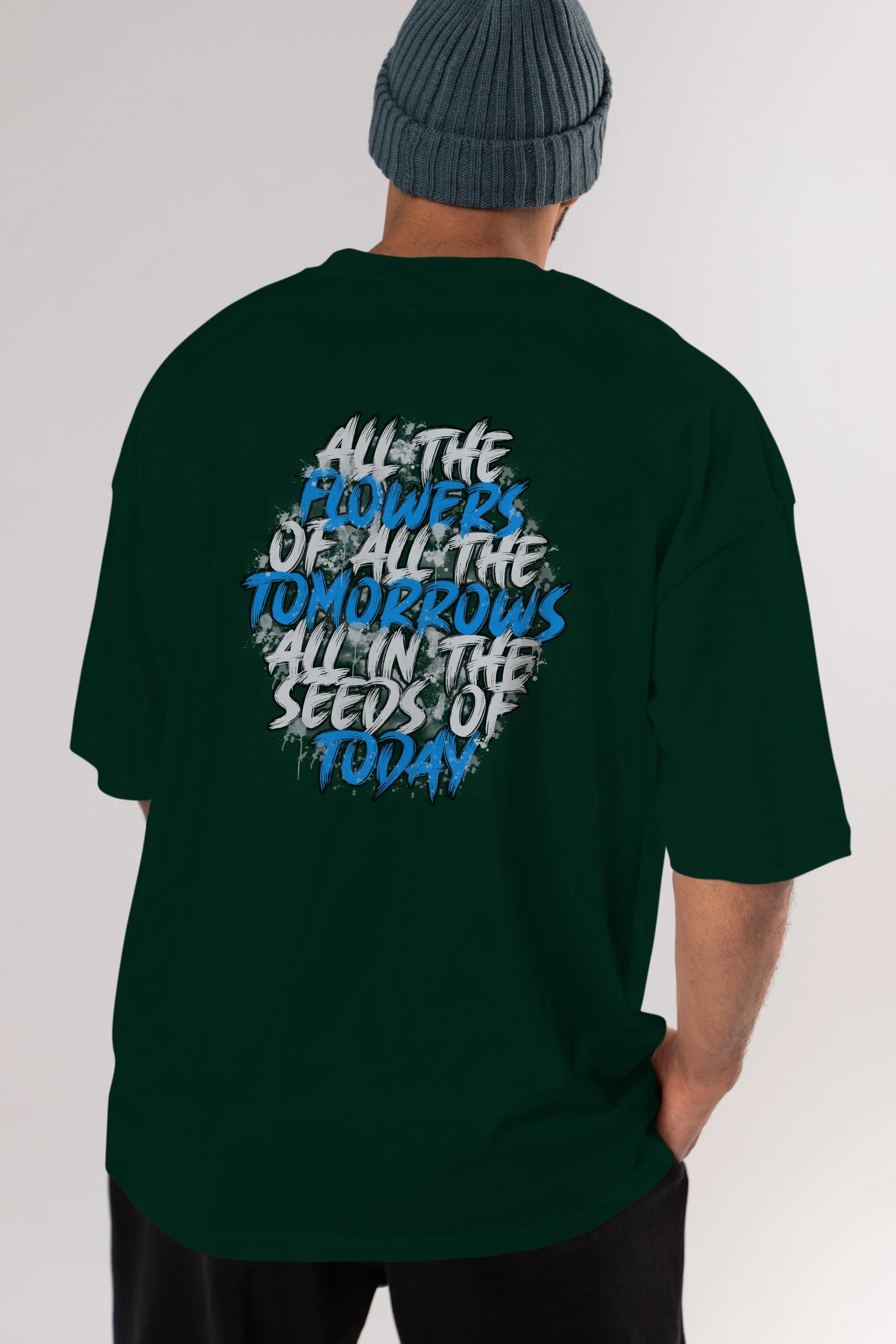 All The Flowers Of All The Tomorrows Arka Baskılı Oversize t-shirt Erkek Kadın Unisex
