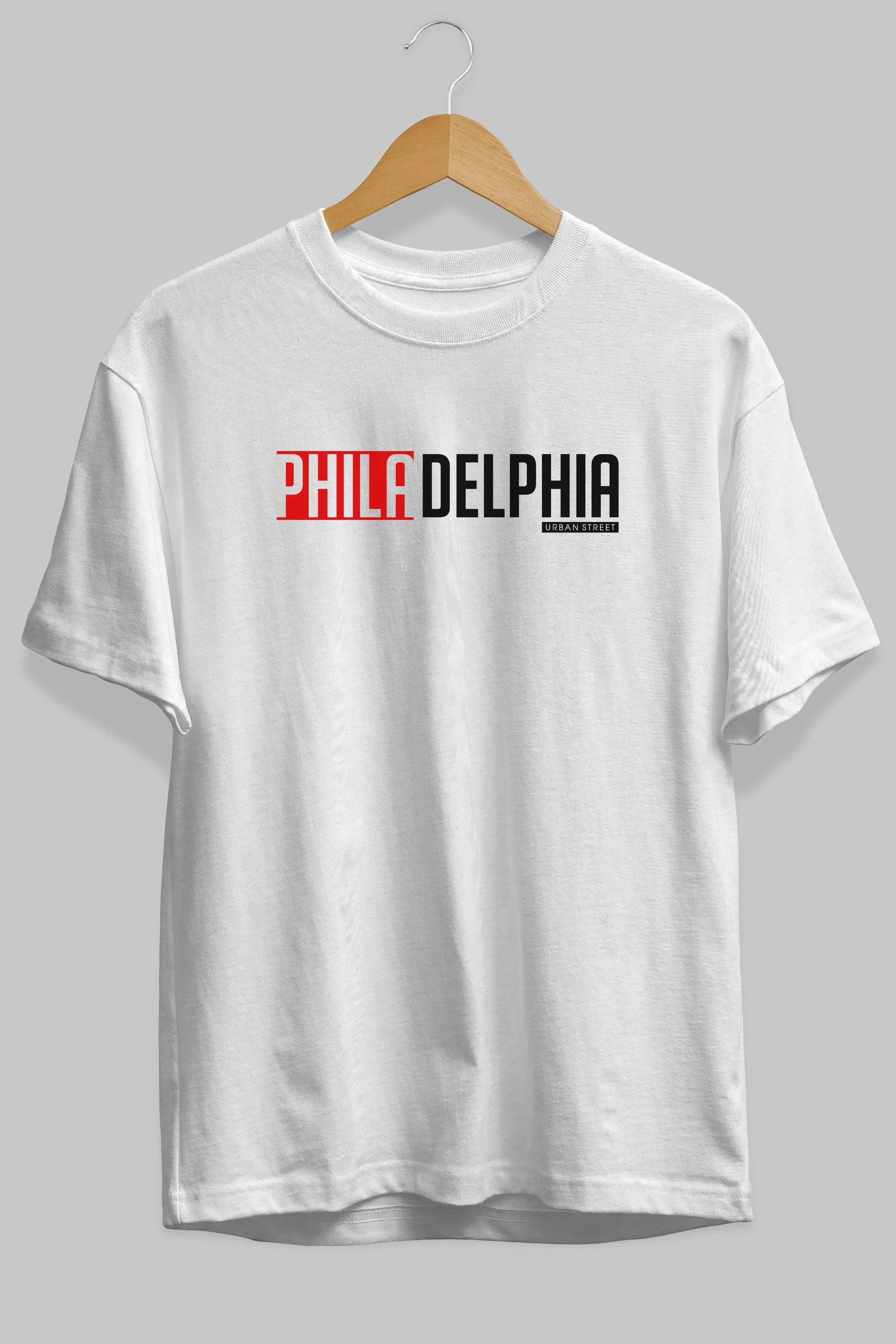 Philadelphia Ön Baskılı Oversize t-shirt Erkek Kadın Unisex