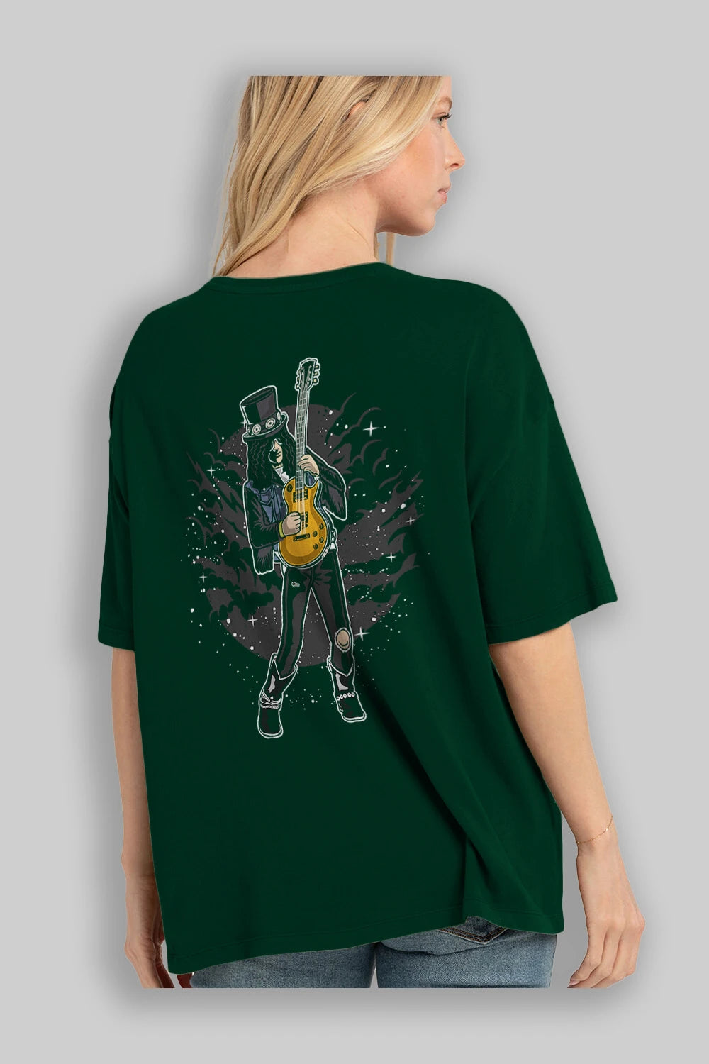 SLASH Arka Baskılı Oversize t-shirt Erkek Kadın Unisex %100 Pamuk