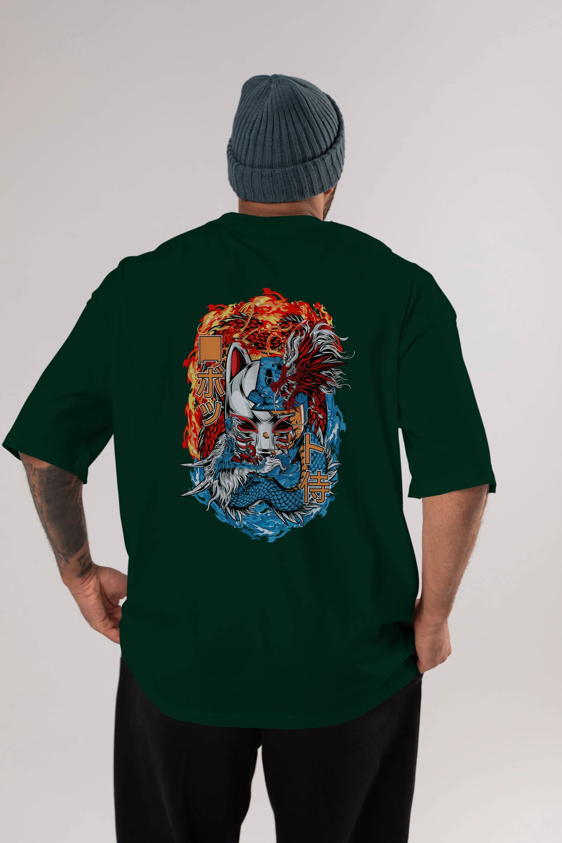 ONE PIECE (7) Anime Arka Baskılı Oversize t-shirt Erkek Kadın Unisex