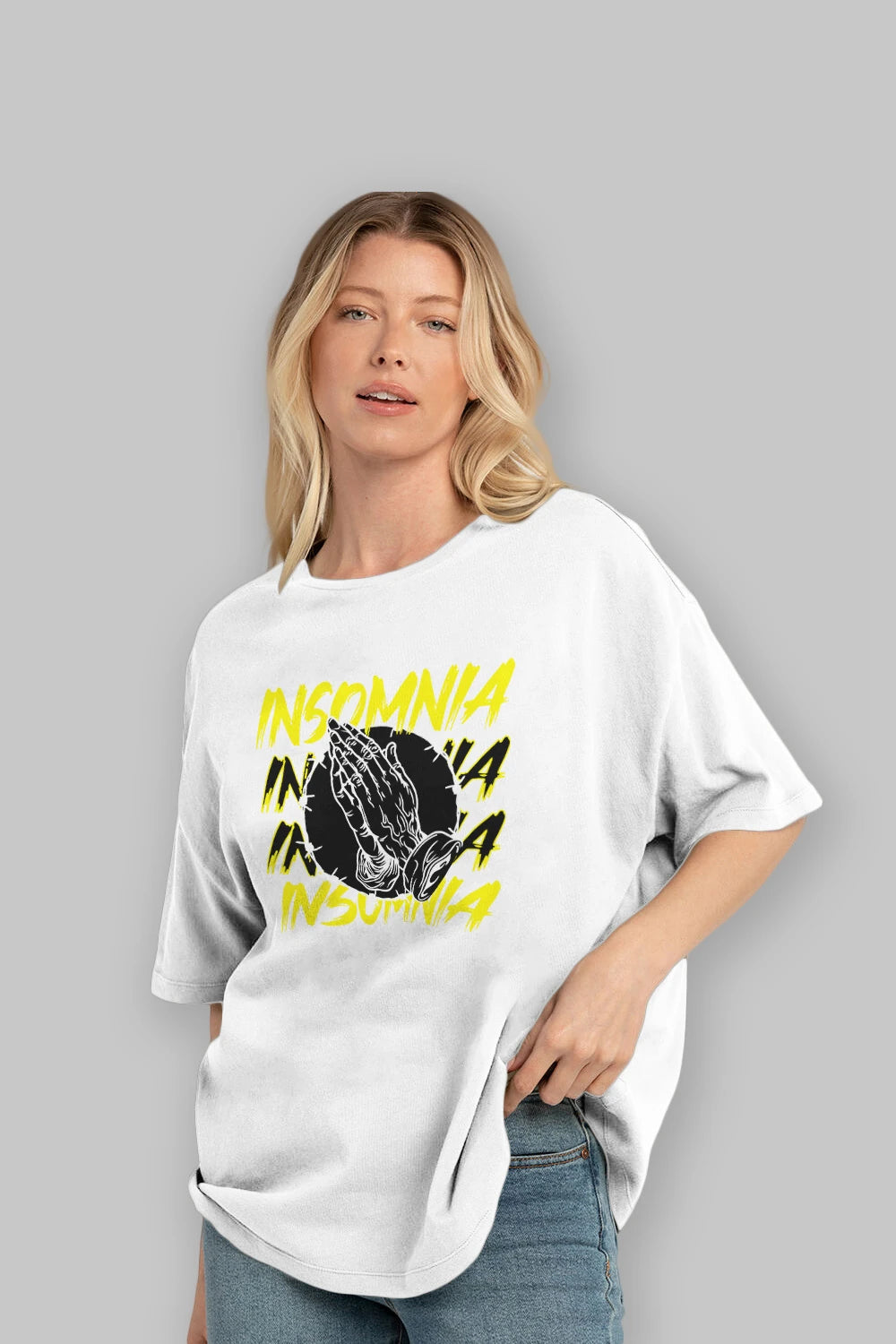 Insomnia Streetwear Ön Baskılı Oversize t-shirt Erkek Kadın Unisex