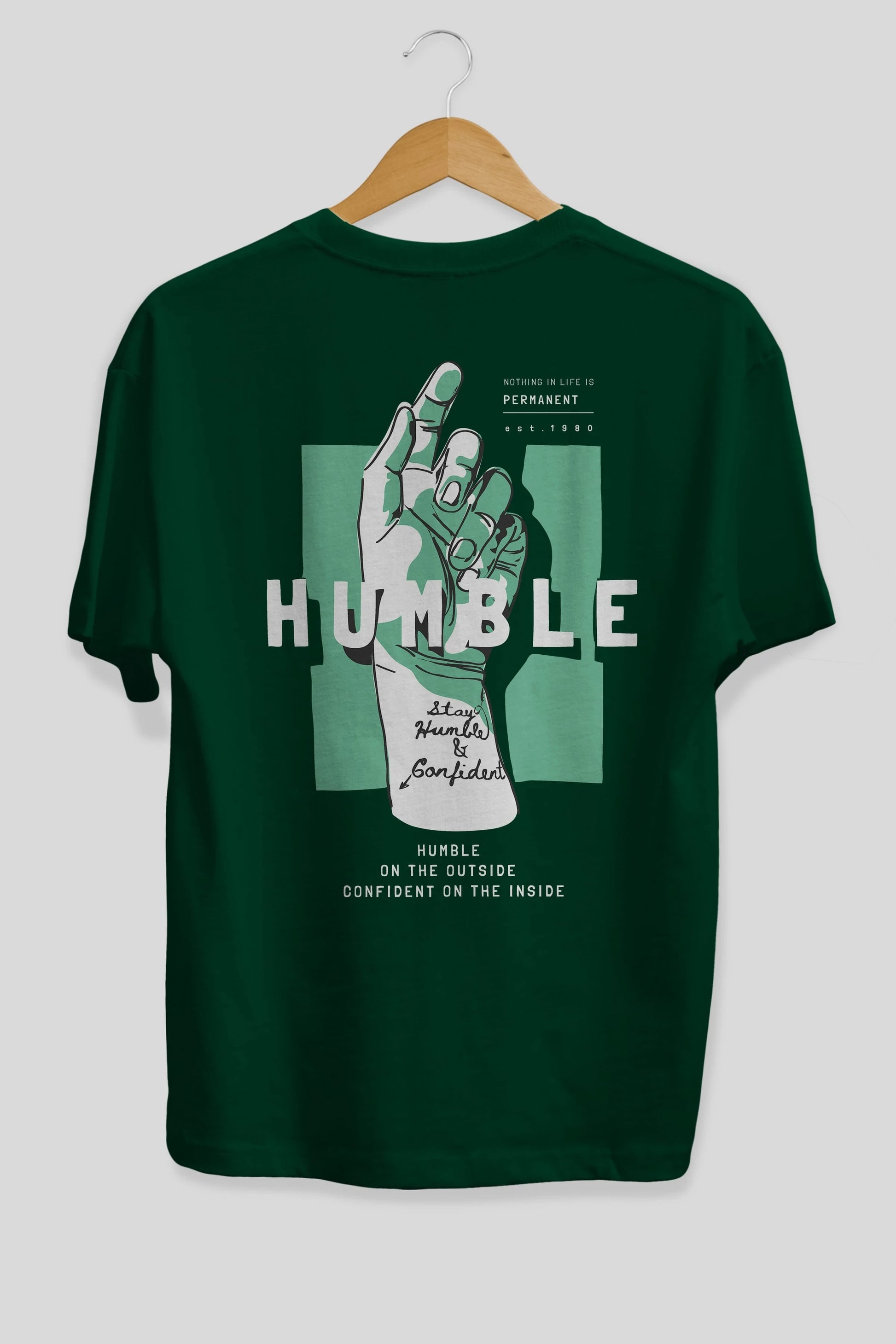 Humble Arka Baskılı Oversize t-shirt Erkek Kadın Unisex