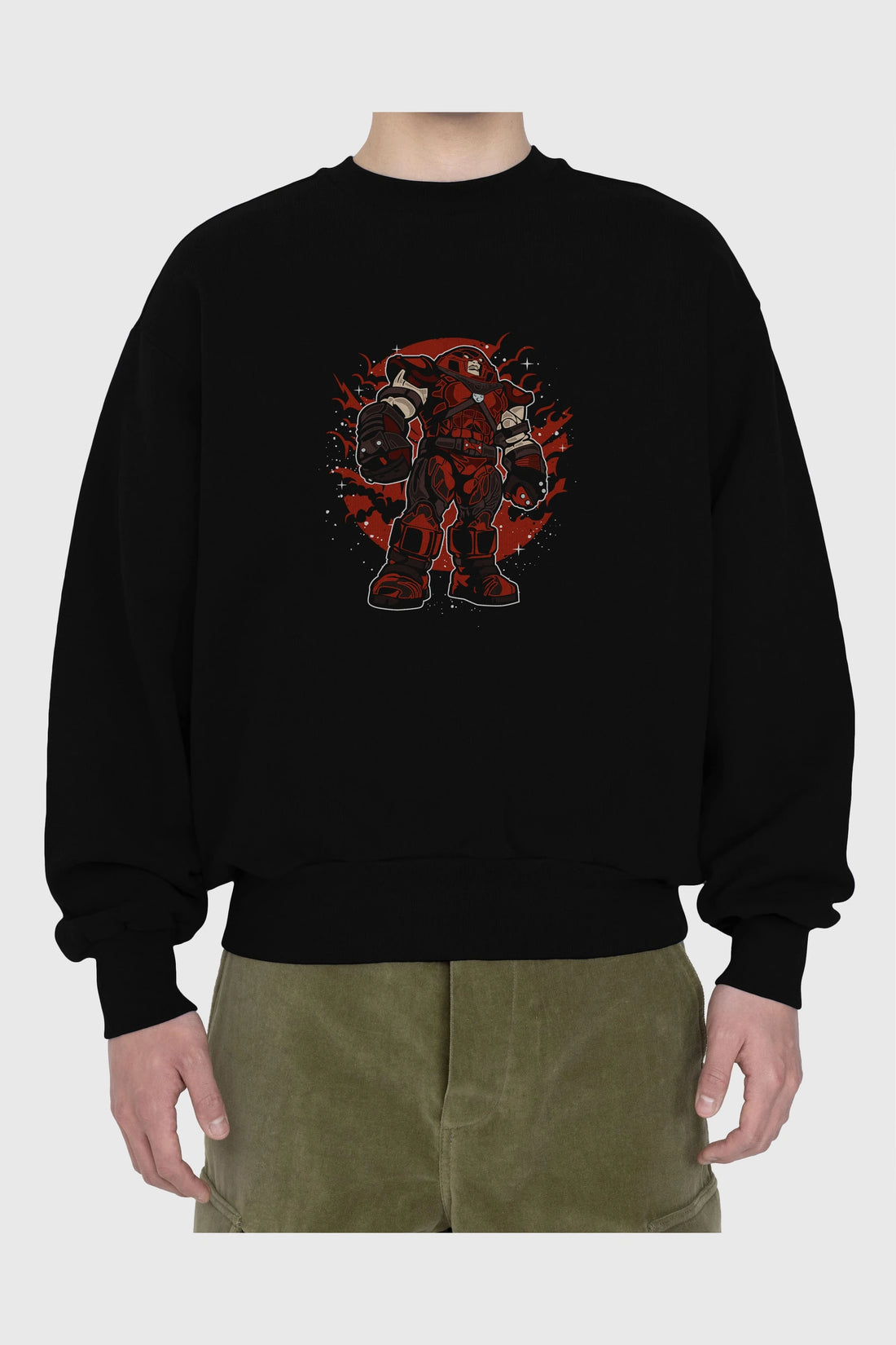 JUGERNAUT Ön Baskılı Oversize Sweatshirt Erkek Kadın Unisex
