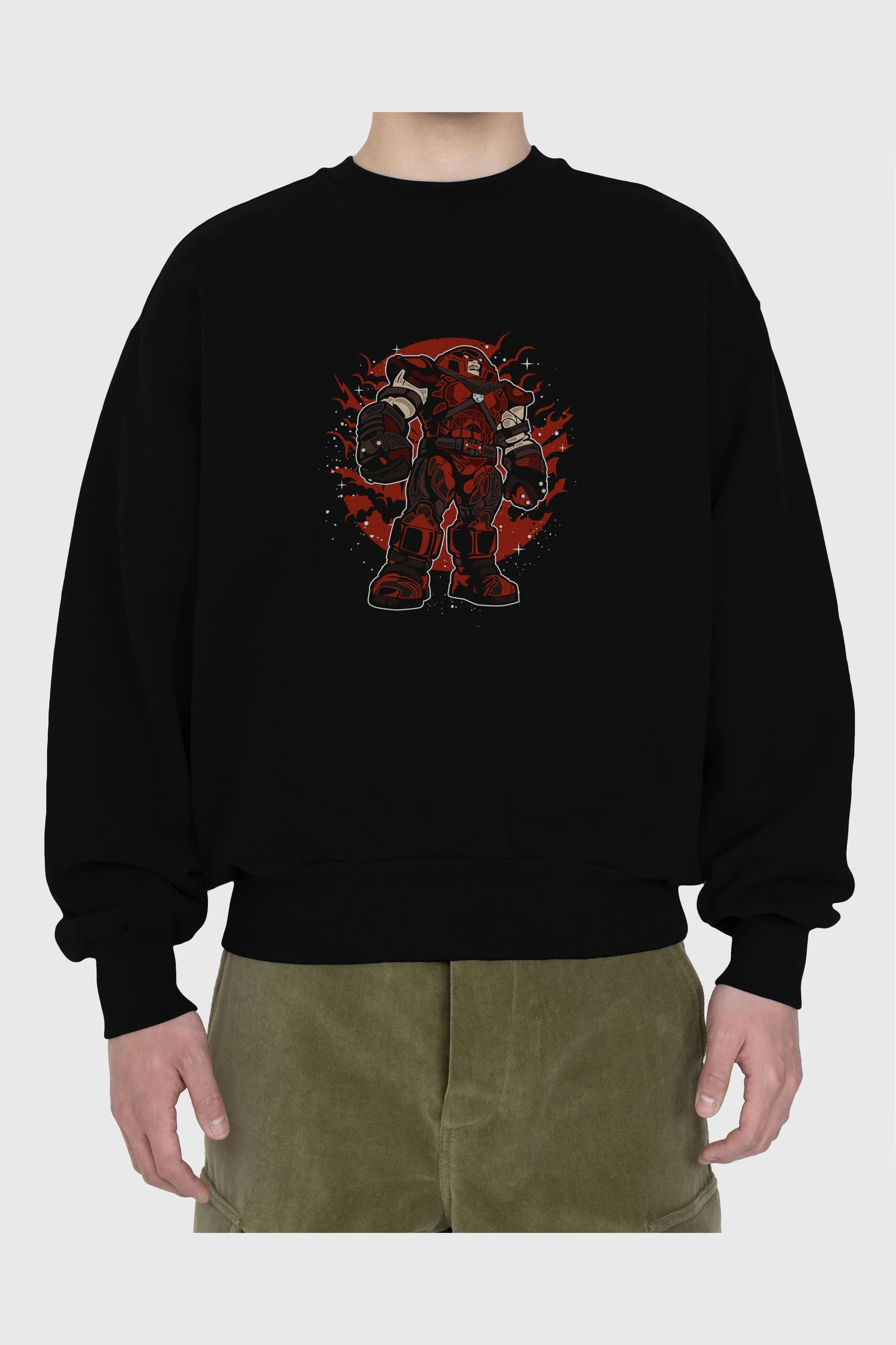 JUGERNAUT Ön Baskılı Oversize Sweatshirt Erkek Kadın Unisex