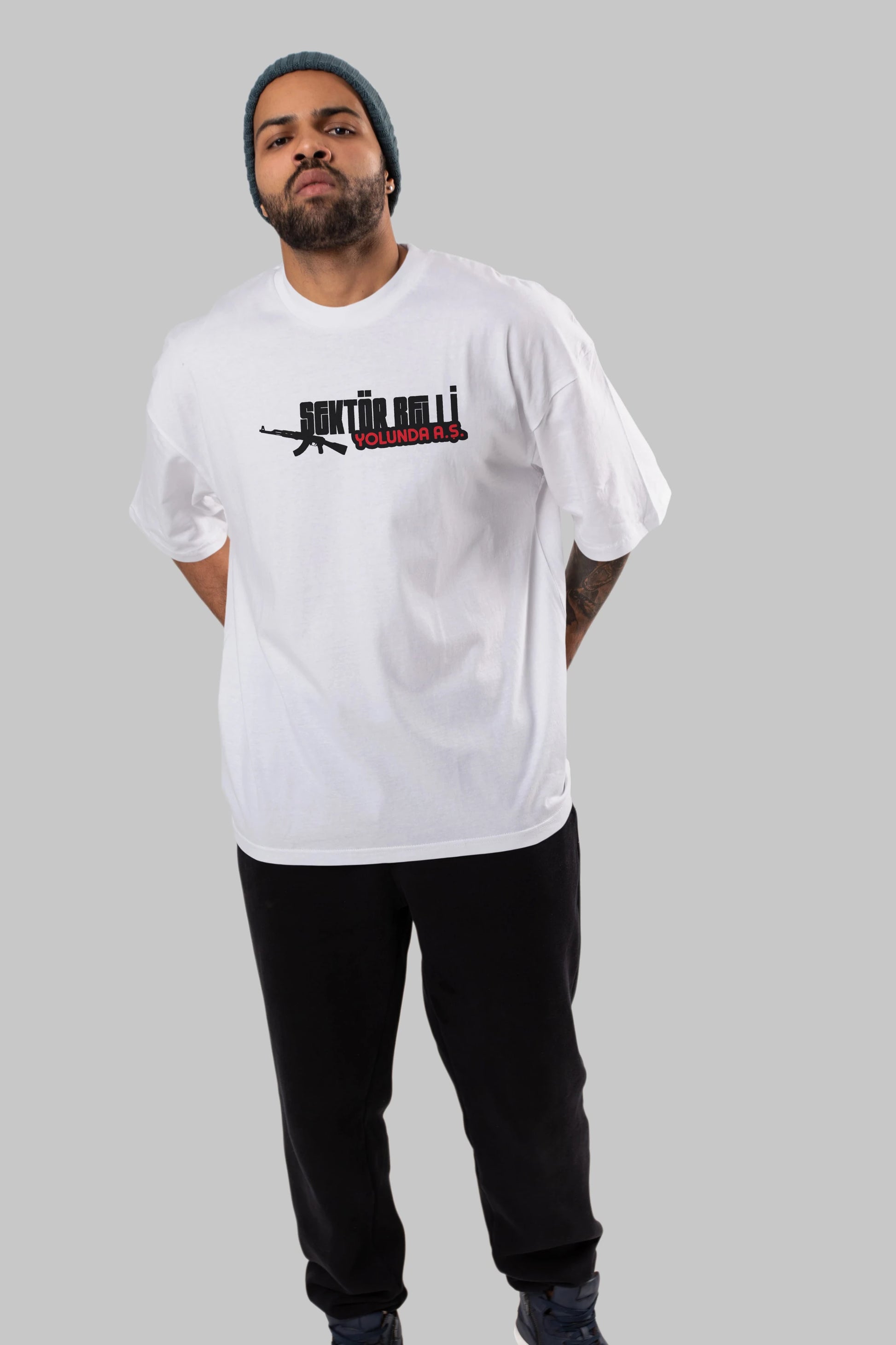Sektör Belli Ön Baskılı Oversize t-shirt %100 pamuk Erkek Kadın Unisex