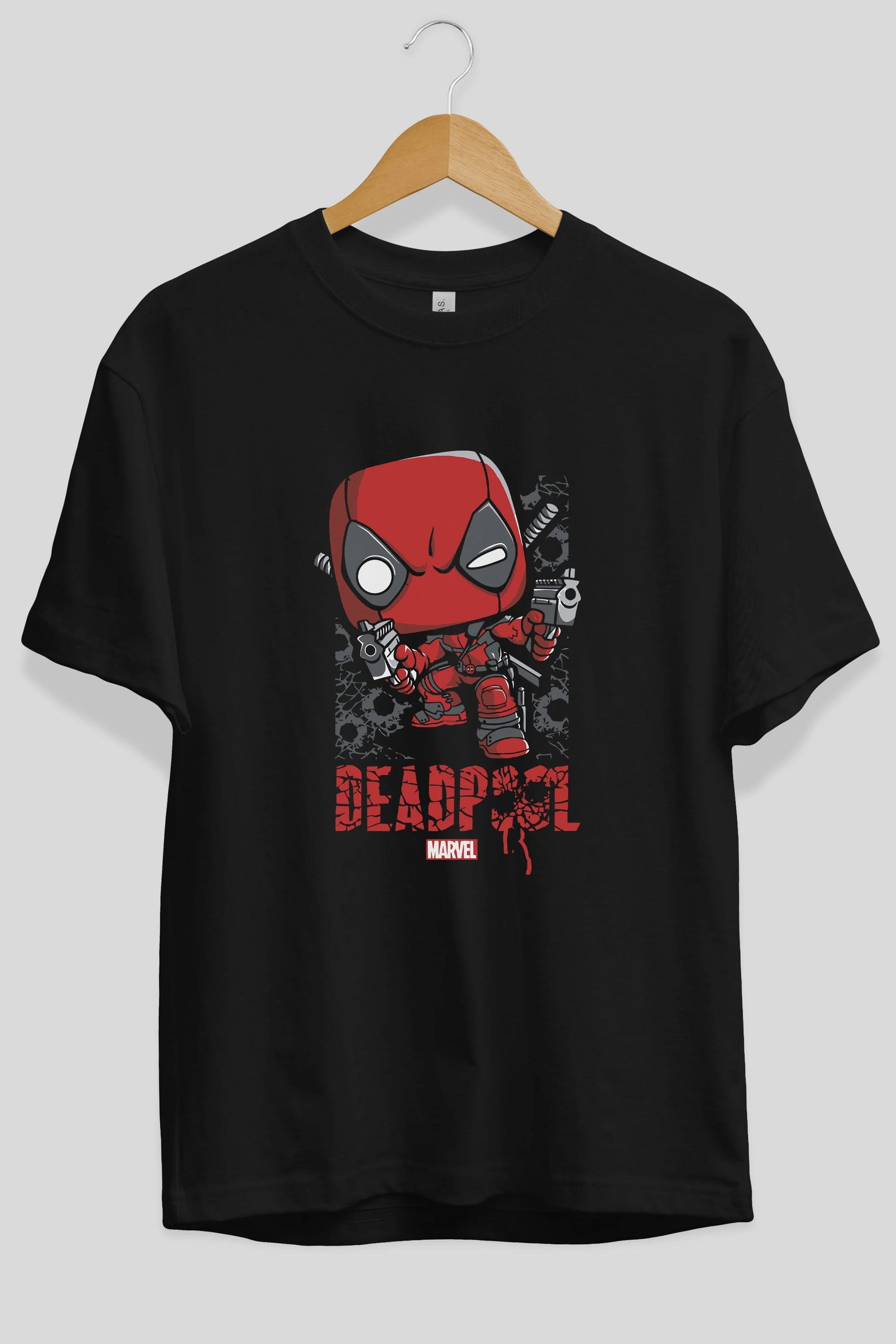 Deadpool (8) Ön Baskılı Oversize t-shirt Erkek Kadın Unisex %100 Pamuk Bisiklet Yaka tişort