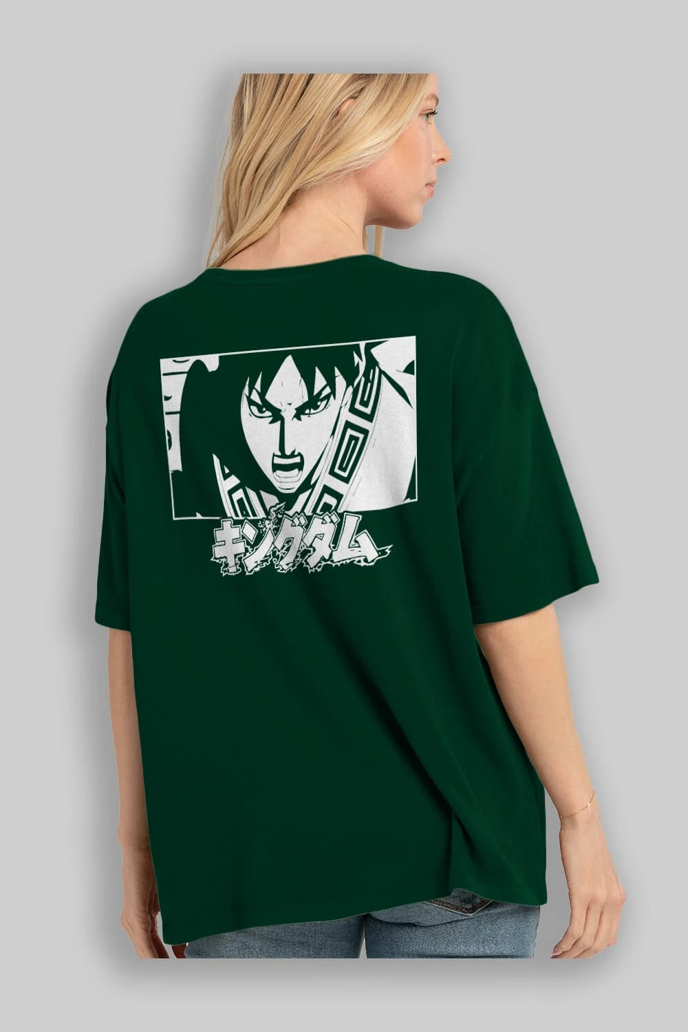Xin 1 Anime Arka Baskılı Oversize t-shirt Erkek Kadın Unisex