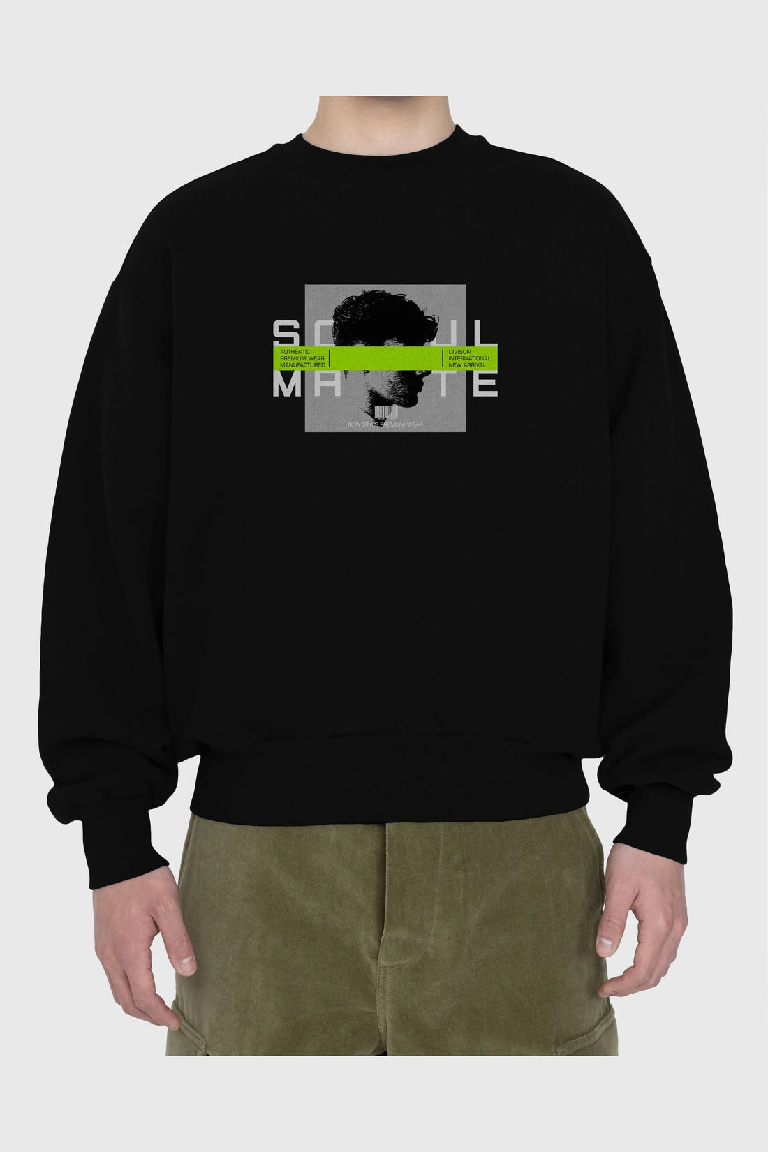 Soul Mate Ön Baskılı Oversize Sweatshirt Erkek Kadın Unisex